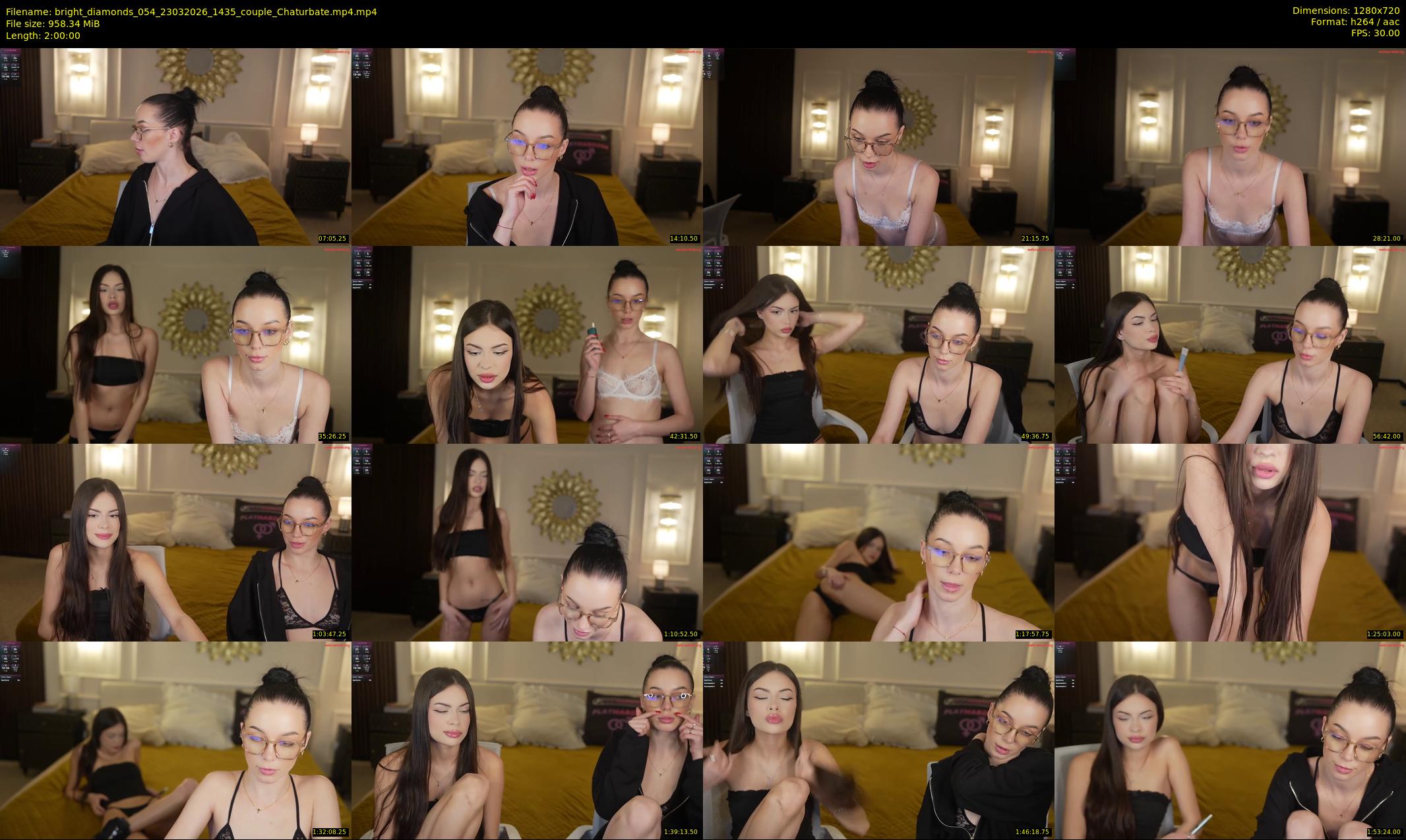 bright_diamonds_054 — 120 minute Chaturbate couple cam show recording, 720p, Mar 23, 2026