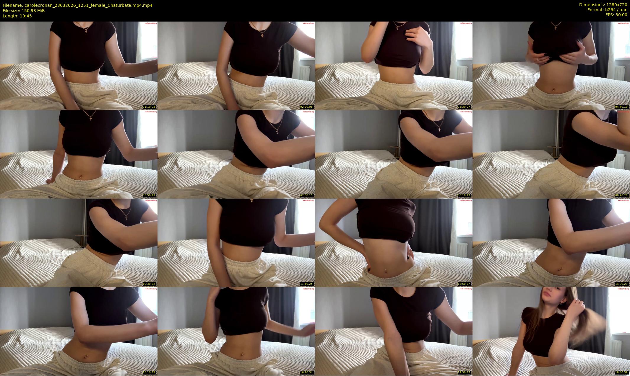 carolecronan — 20 minute Chaturbate female cam show recording, 720p, Mar 23, 2026