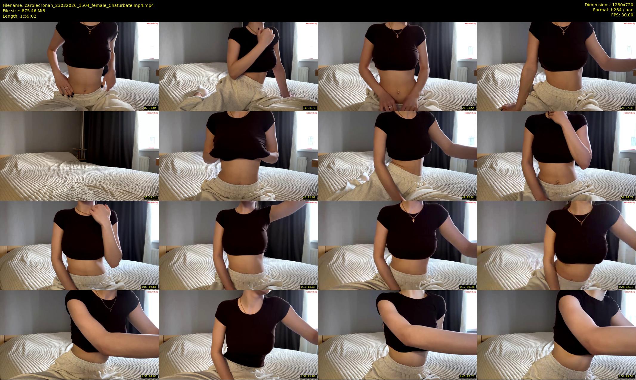 carolecronan — 120 minute Chaturbate female cam show recording, 720p, Mar 23, 2026