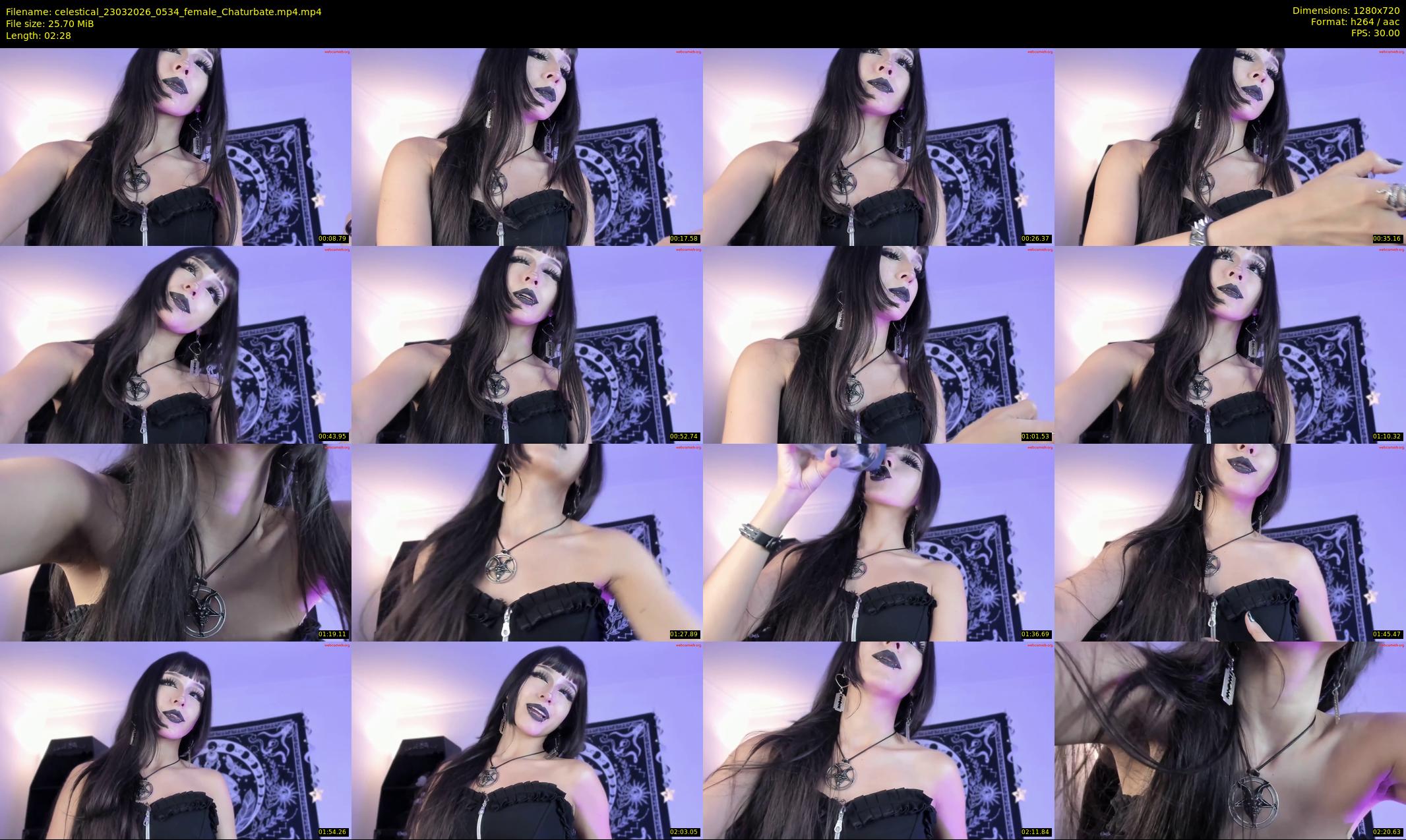 celestical — 3 minute Chaturbate female cam show recording, 720p, Mar 23, 2026