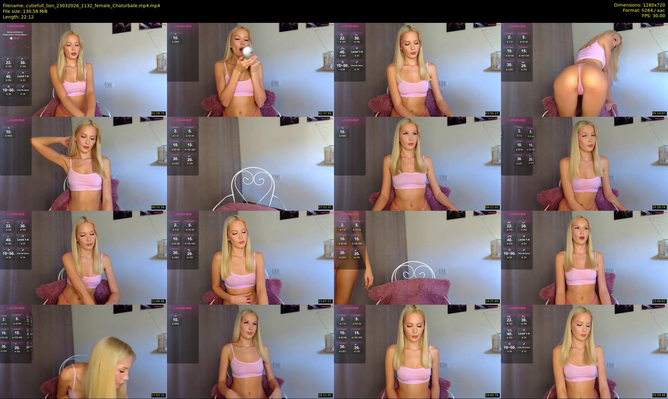 cutiefull_lion — 23 minute Chaturbate female cam show recording, 720p, Mar 23, 2026