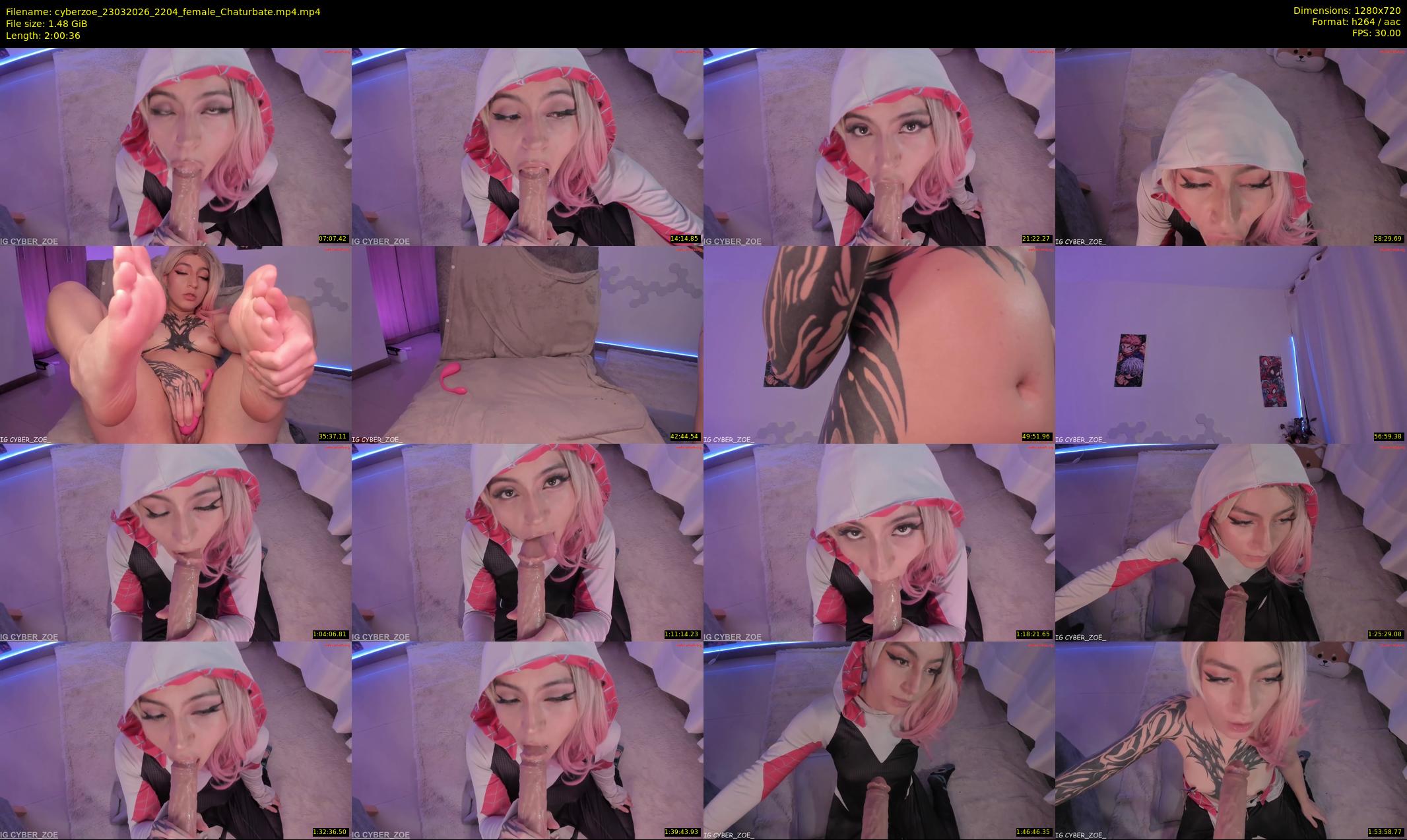 cyberzoe — 121 minute Chaturbate female cam show recording, 720p, Mar 23, 2026