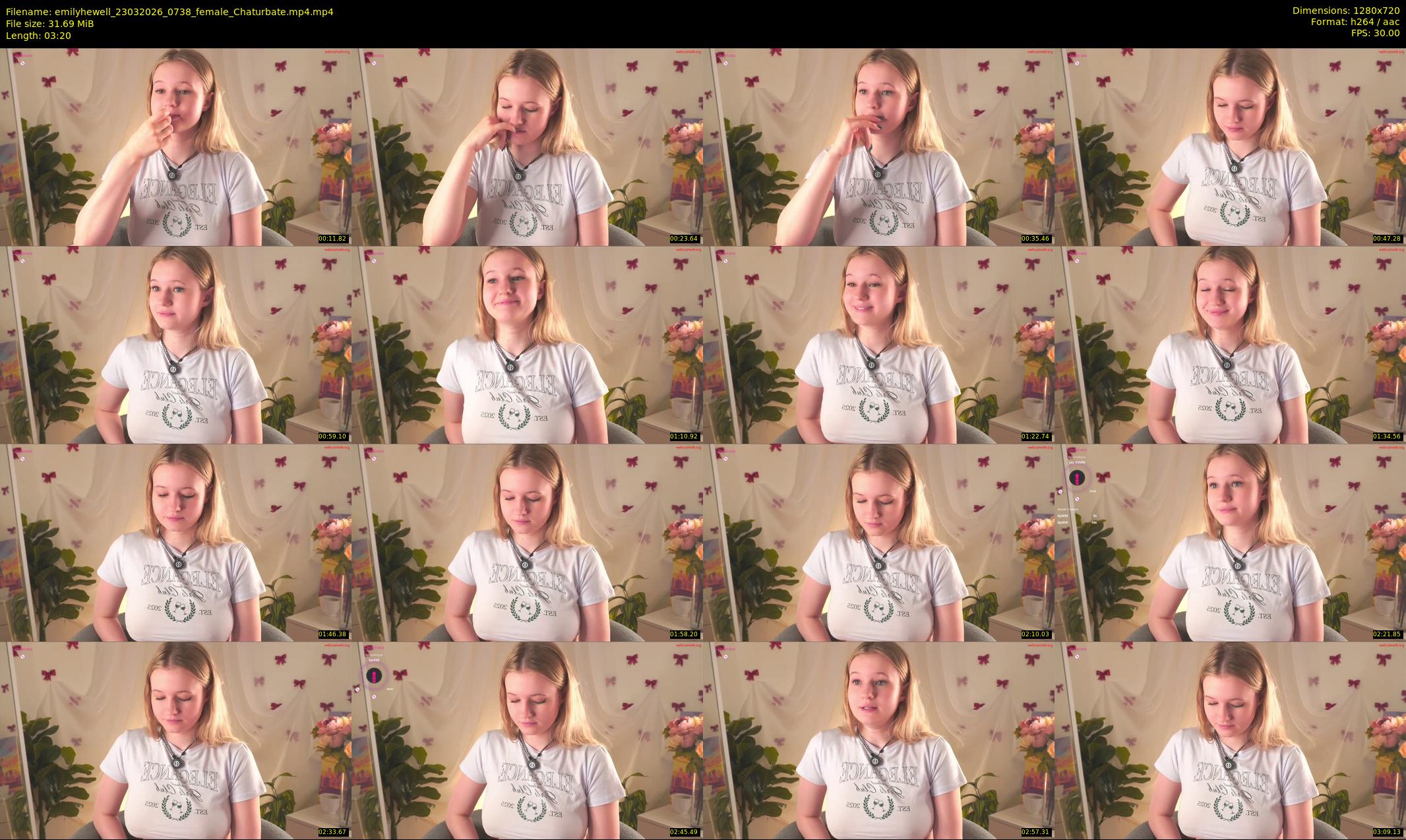 emilyhewell — 4 minute Chaturbate female cam show recording, 720p, Mar 23, 2026