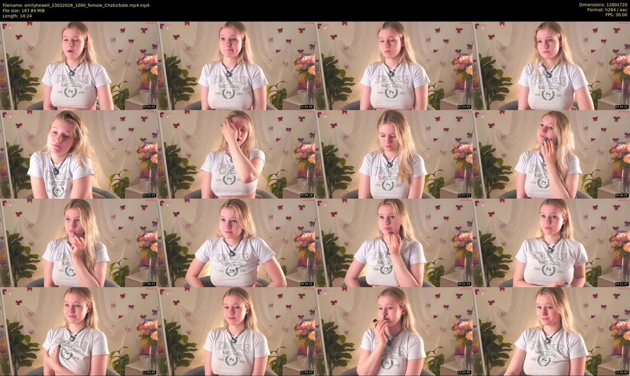 emilyhewell — 15 minute Chaturbate female cam show recording, 720p, Mar 23, 2026