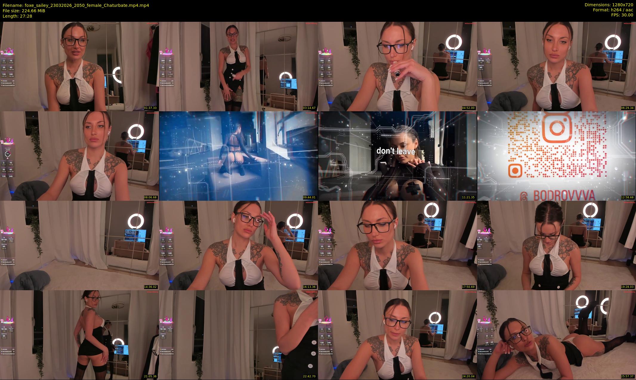 foxe_sailey — 28 minute Chaturbate female cam show recording, 720p, Mar 23, 2026