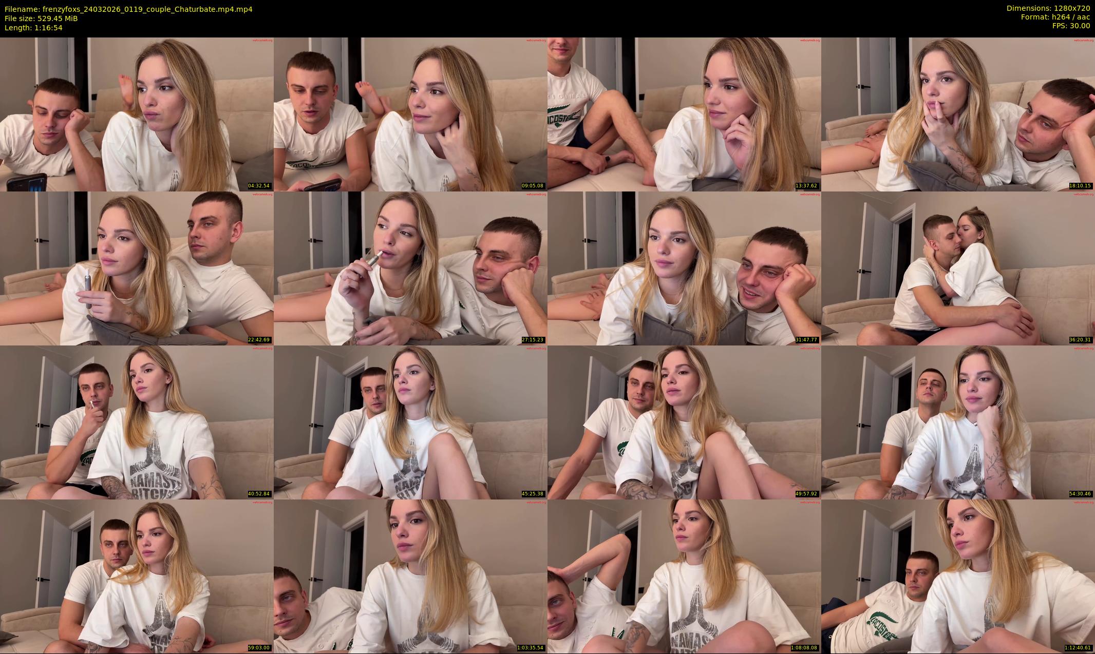 frenzyfoxs — 77 minute Chaturbate couple cam show recording, 720p, Mar 24, 2026