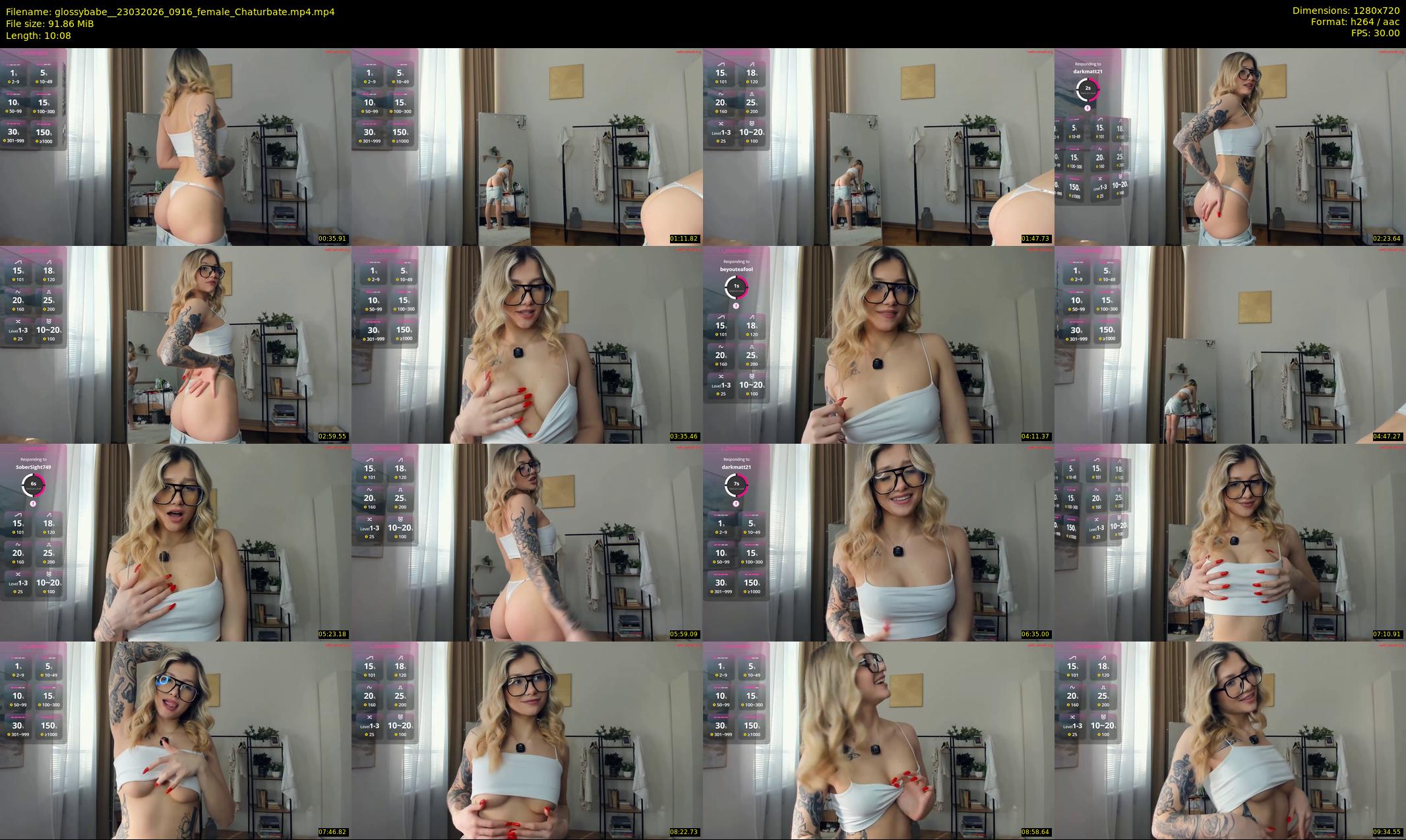 glossybabe_ — 11 minute Chaturbate female cam show recording, 720p, Mar 23, 2026