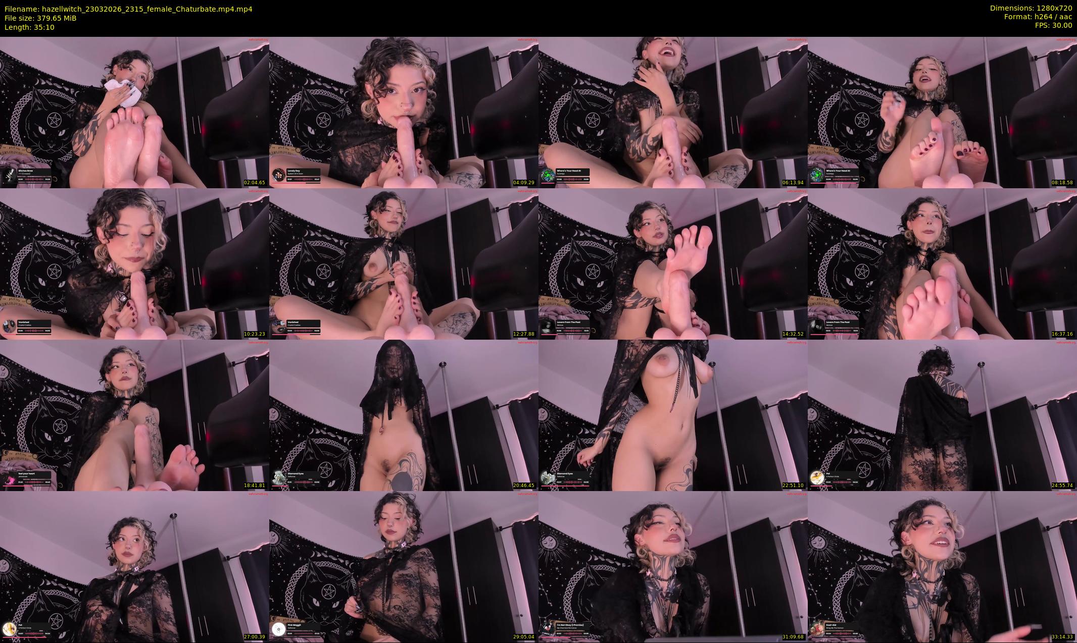 hazellwitch — 36 minute Chaturbate female cam show recording, 720p, Mar 23, 2026