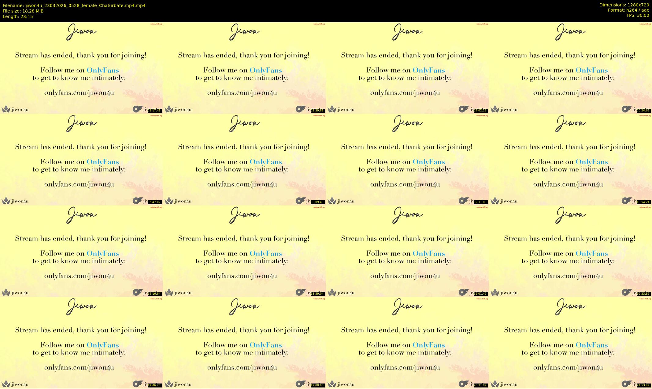 jiwon4u — 24 minute Chaturbate female cam show recording, 720p, Mar 23, 2026
