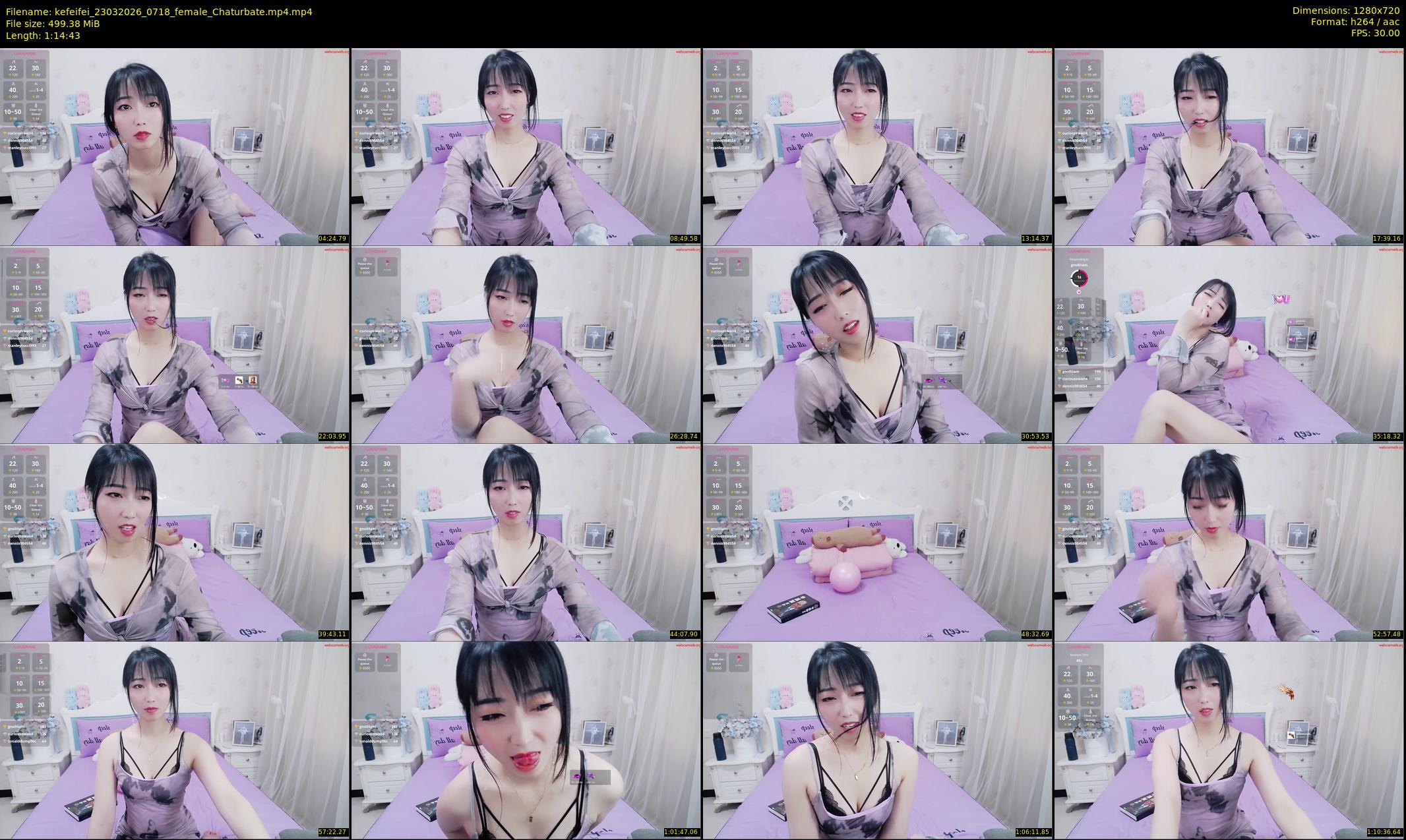 kefeifei — 75 minute Chaturbate female cam show recording, 720p, Mar 23, 2026