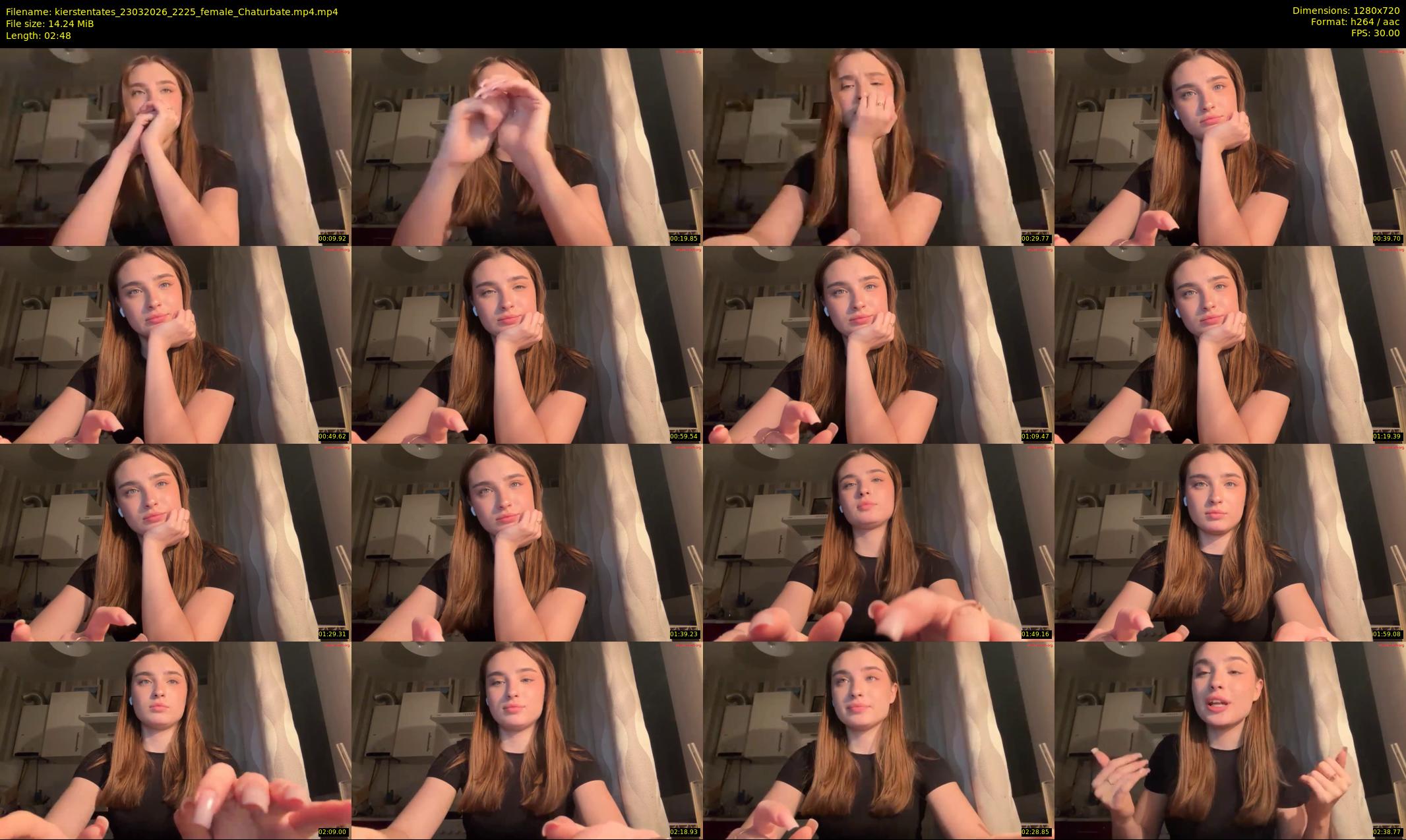 kierstentates — 3 minute Chaturbate female cam show recording, 720p, Mar 23, 2026