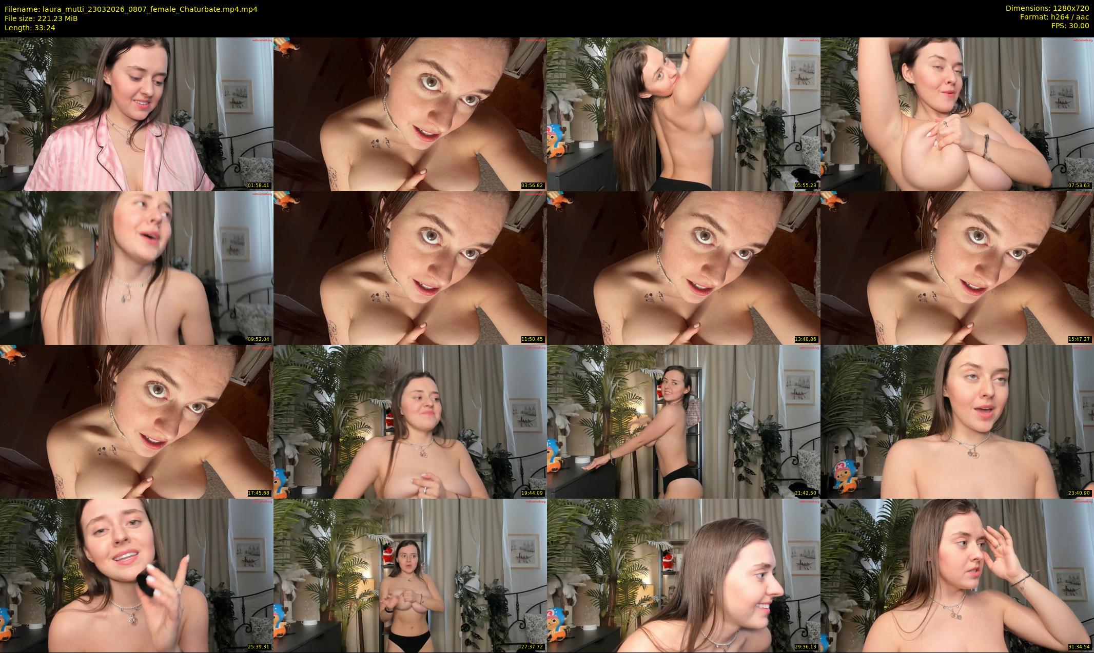laura_mutti — 34 minute Chaturbate female cam show recording, 720p, Mar 23, 2026