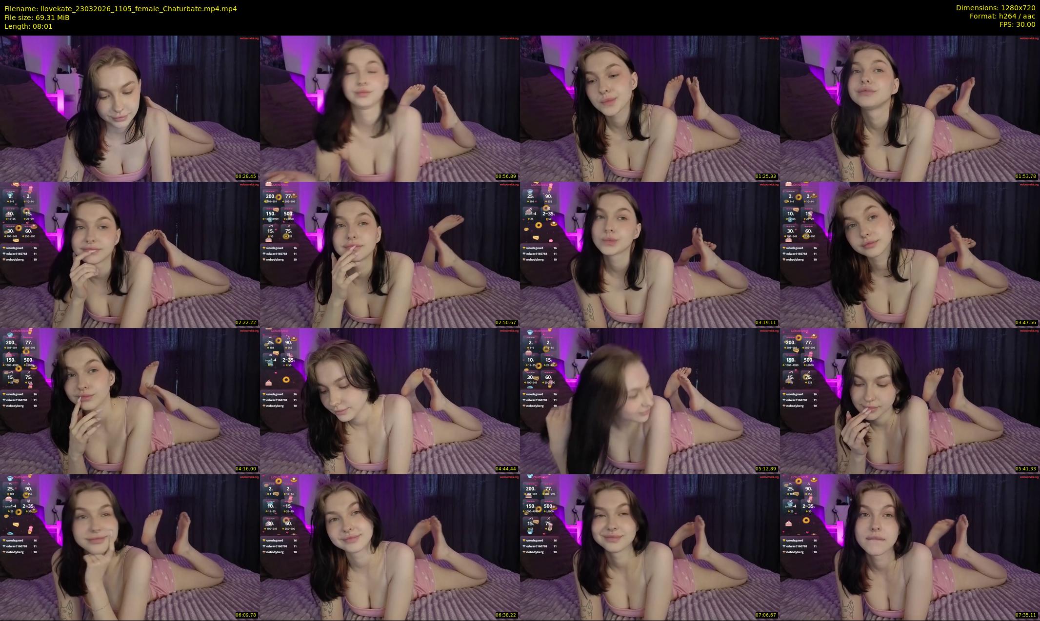 llovekate — 9 minute Chaturbate female cam show recording, 720p, Mar 23, 2026