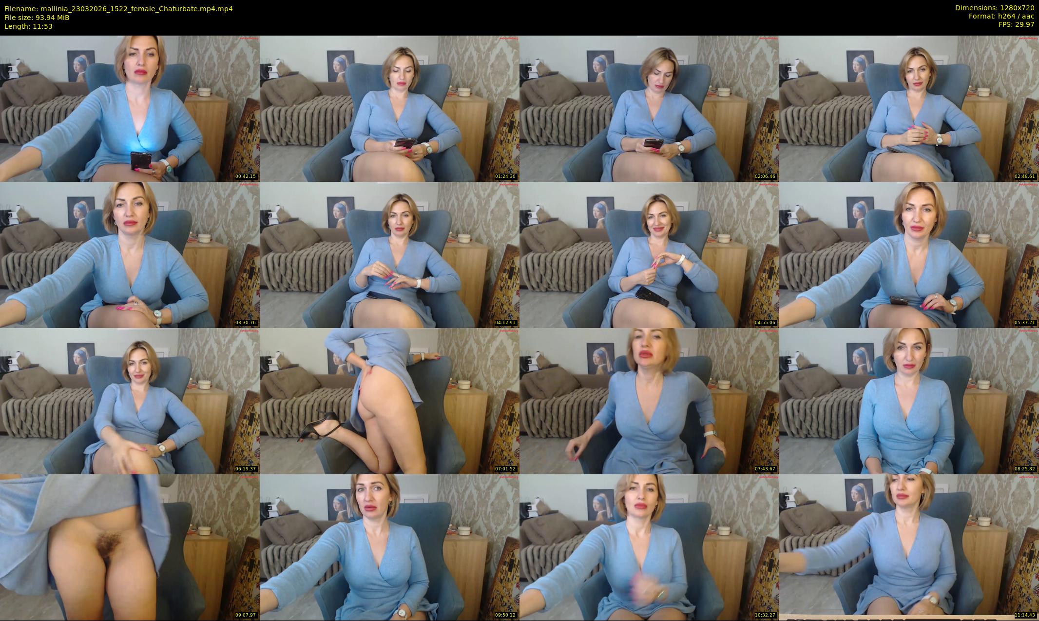 mallinia — 12 minute Chaturbate female cam show recording, 720p, Mar 23, 2026