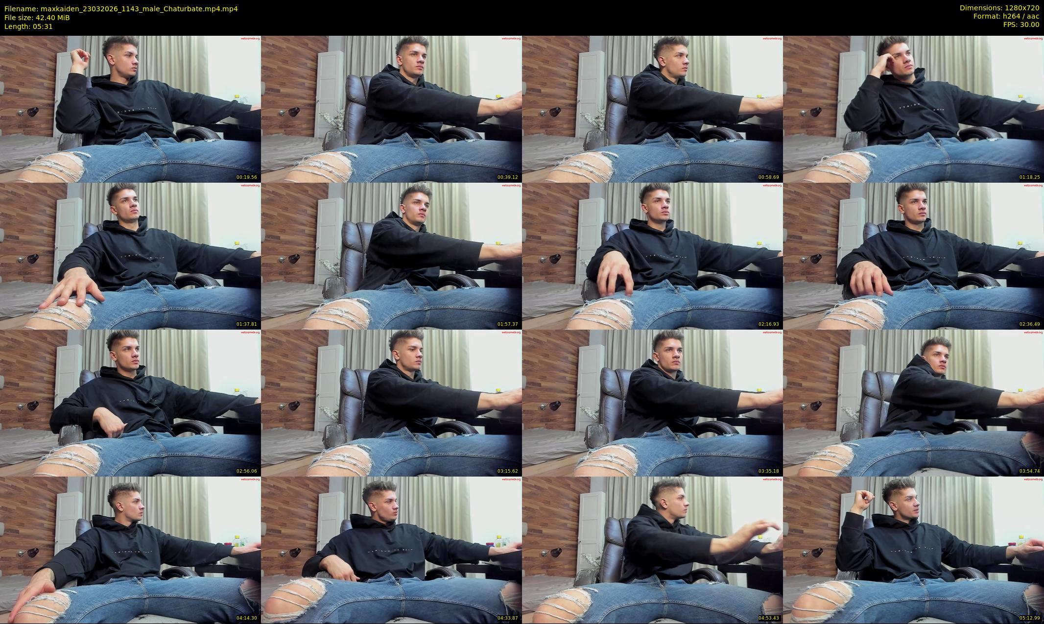 maxkaiden — 6 minute Chaturbate male cam show recording, 720p, Mar 23, 2026