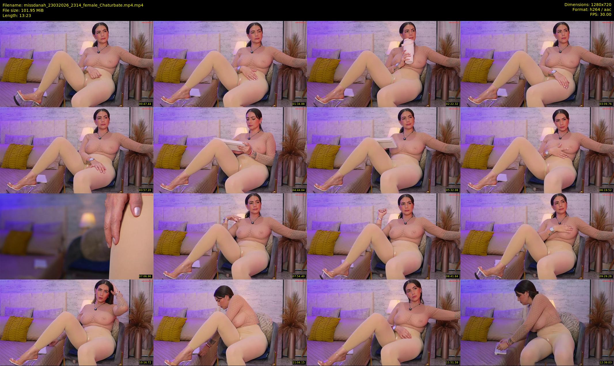 missdanah — 14 minute Chaturbate female cam show recording, 720p, Mar 23, 2026