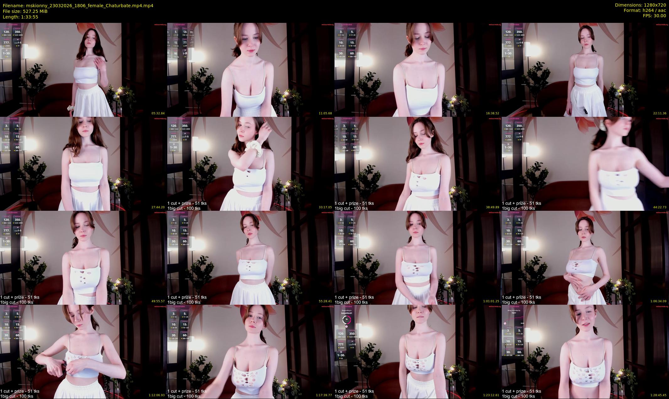 mskionny — 94 minute Chaturbate female cam show recording, 720p, Mar 23, 2026
