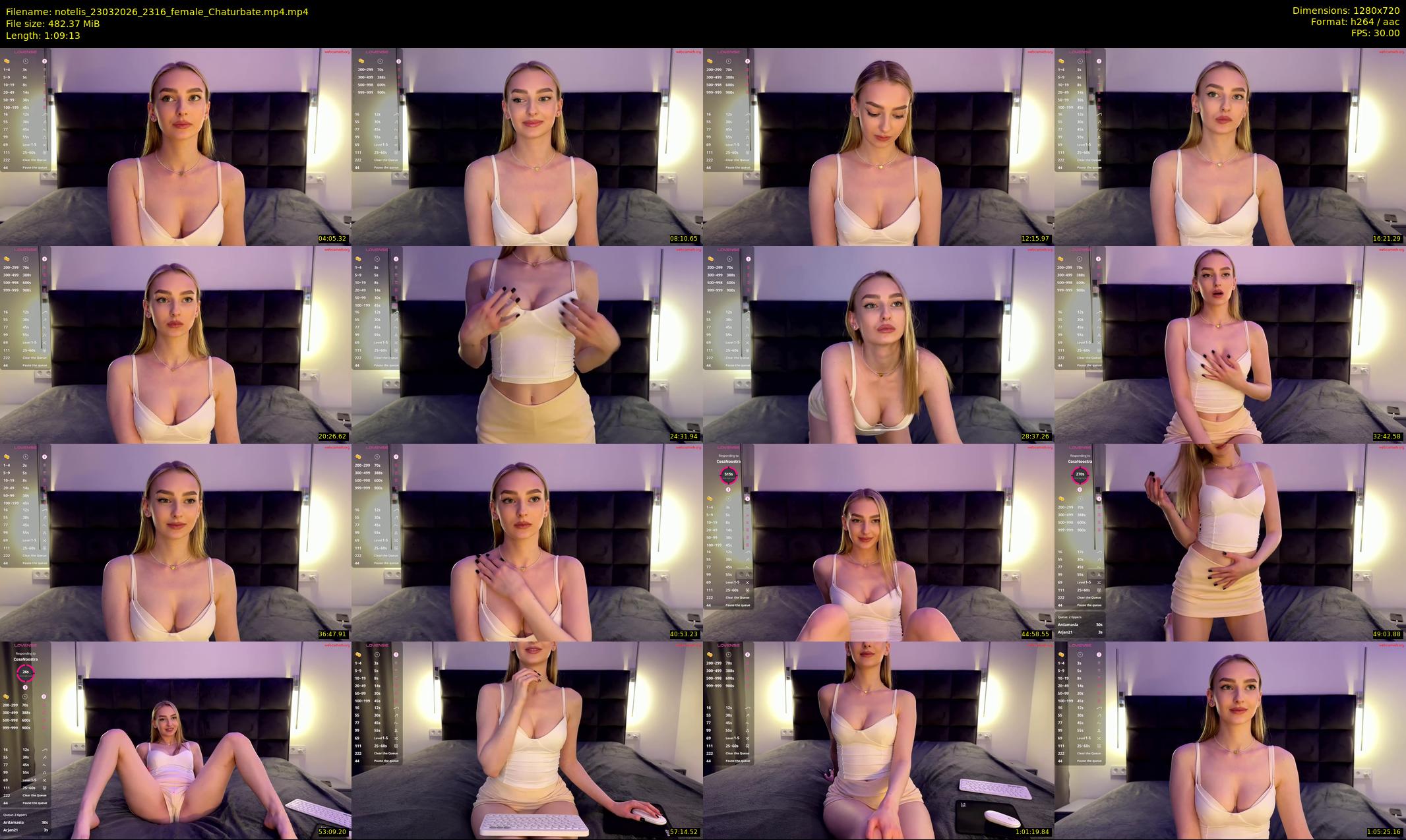 notelis — 70 minute Chaturbate female cam show recording, 720p, Mar 23, 2026