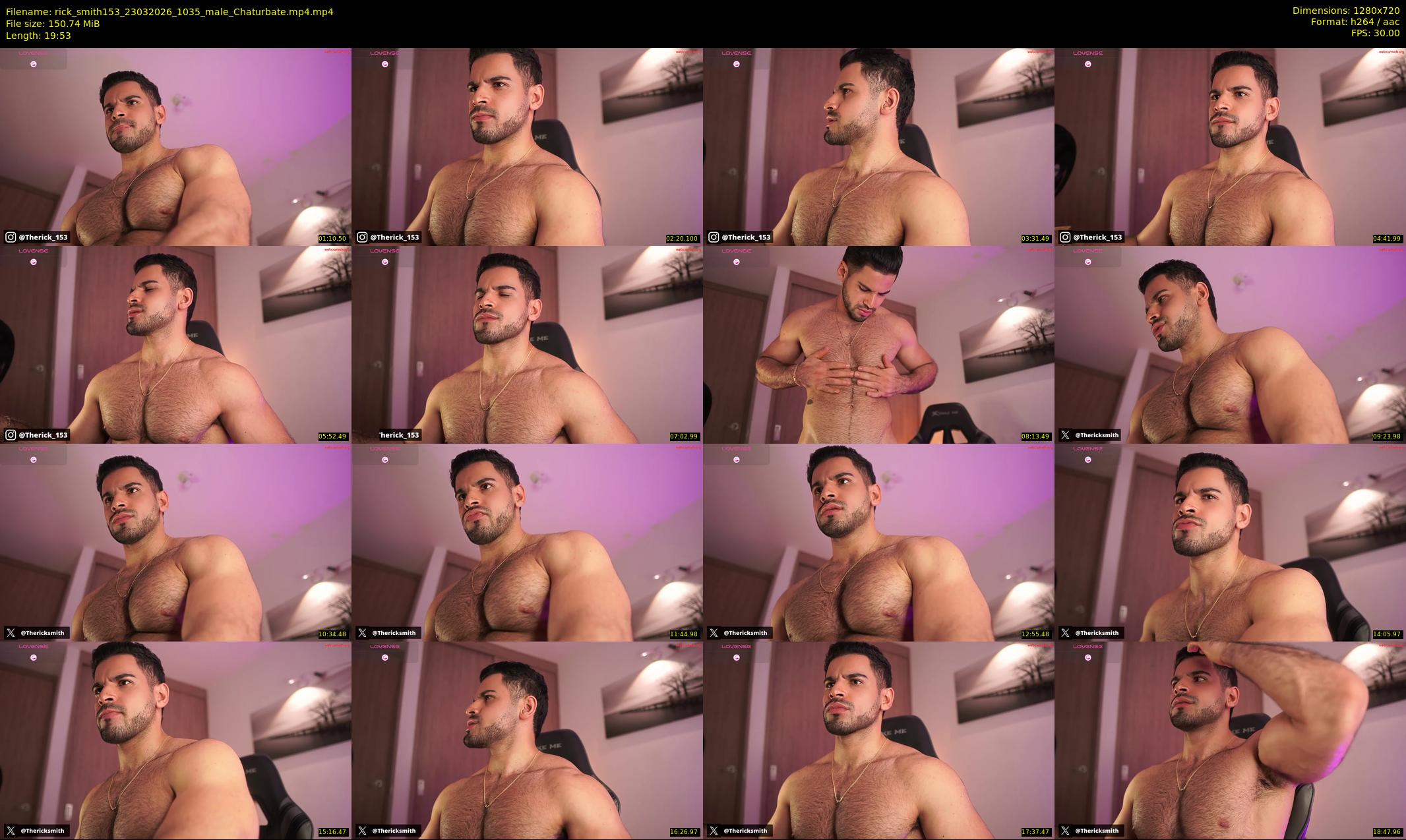 rick_smith153 — 20 minute Chaturbate male cam show recording, 720p, Mar 23, 2026