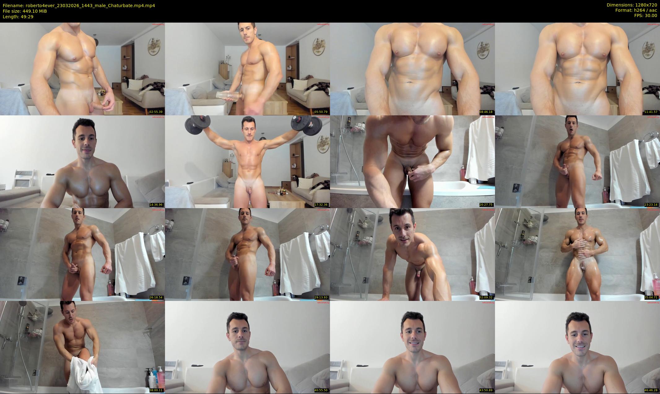 roberto4ever — 50 minute Chaturbate male cam show recording, 720p, Mar 23, 2026