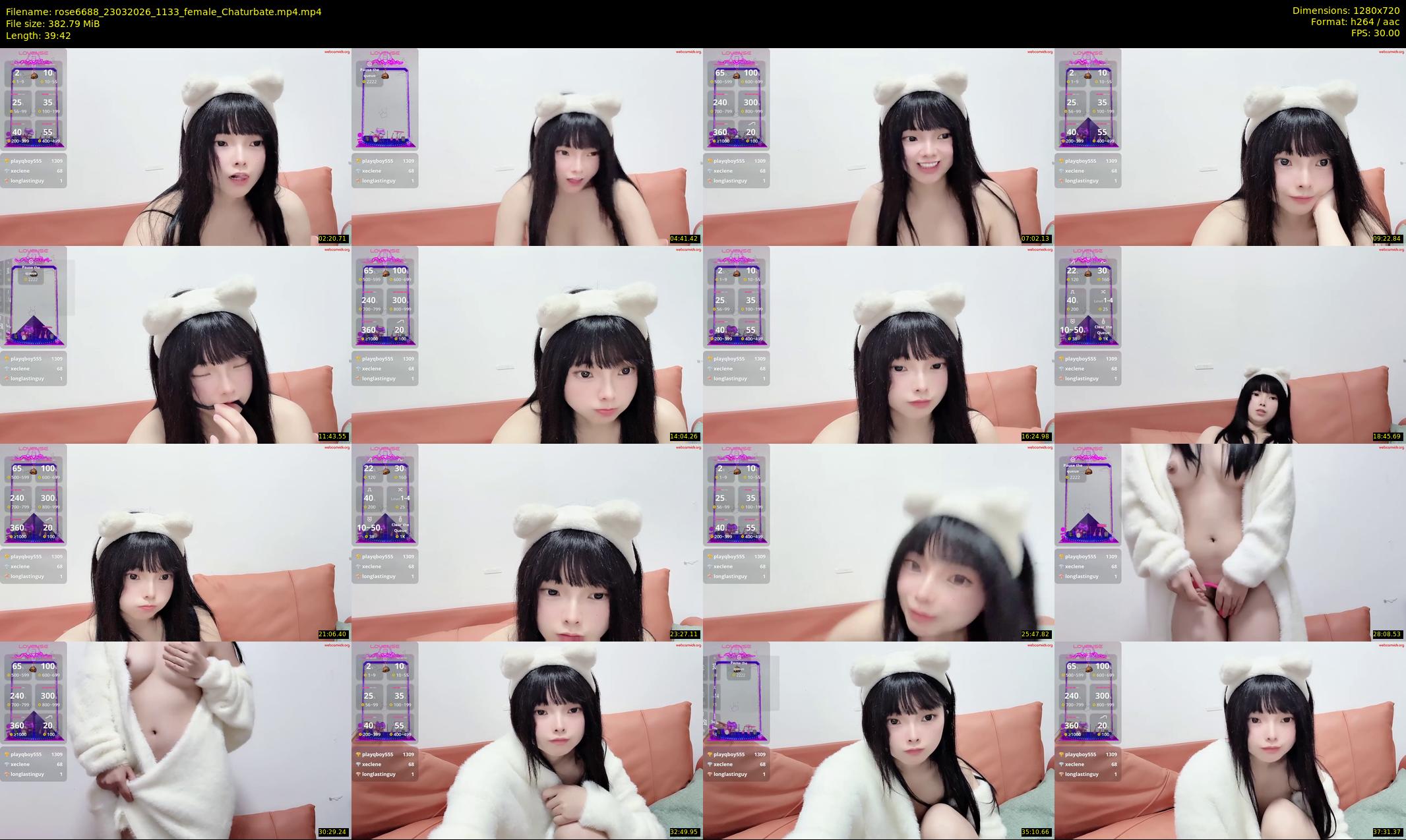 rose6688 — 40 minute Chaturbate female cam show recording, 720p, Mar 23, 2026