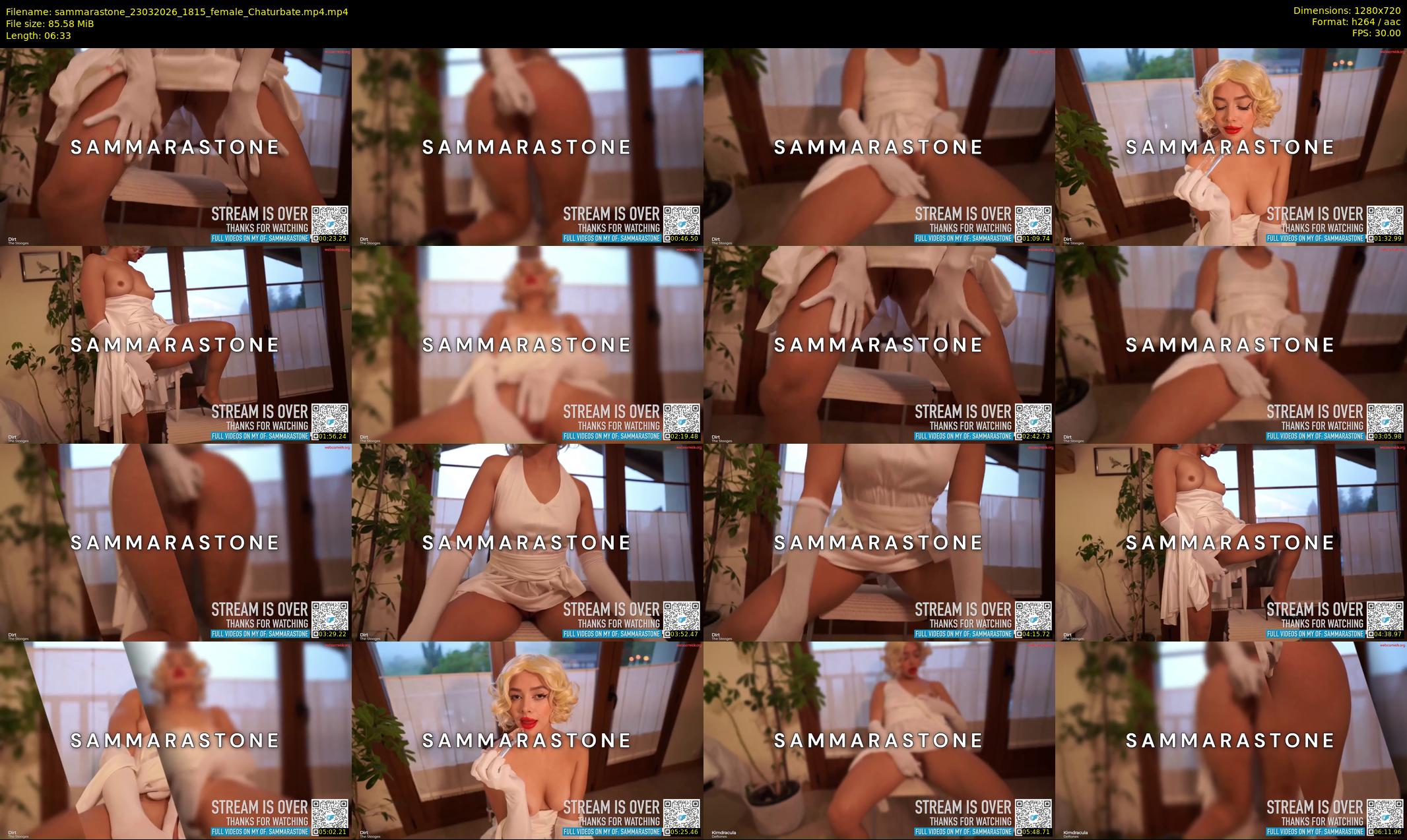 sammarastone — 7 minute Chaturbate female cam show recording, 720p, Mar 23, 2026