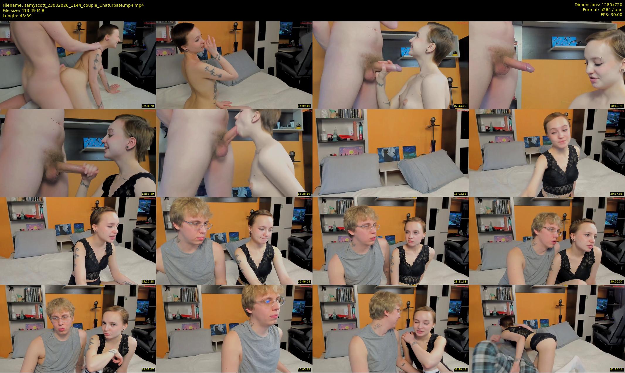 samyscott — 44 minute Chaturbate couple cam show recording, 720p, Mar 23, 2026