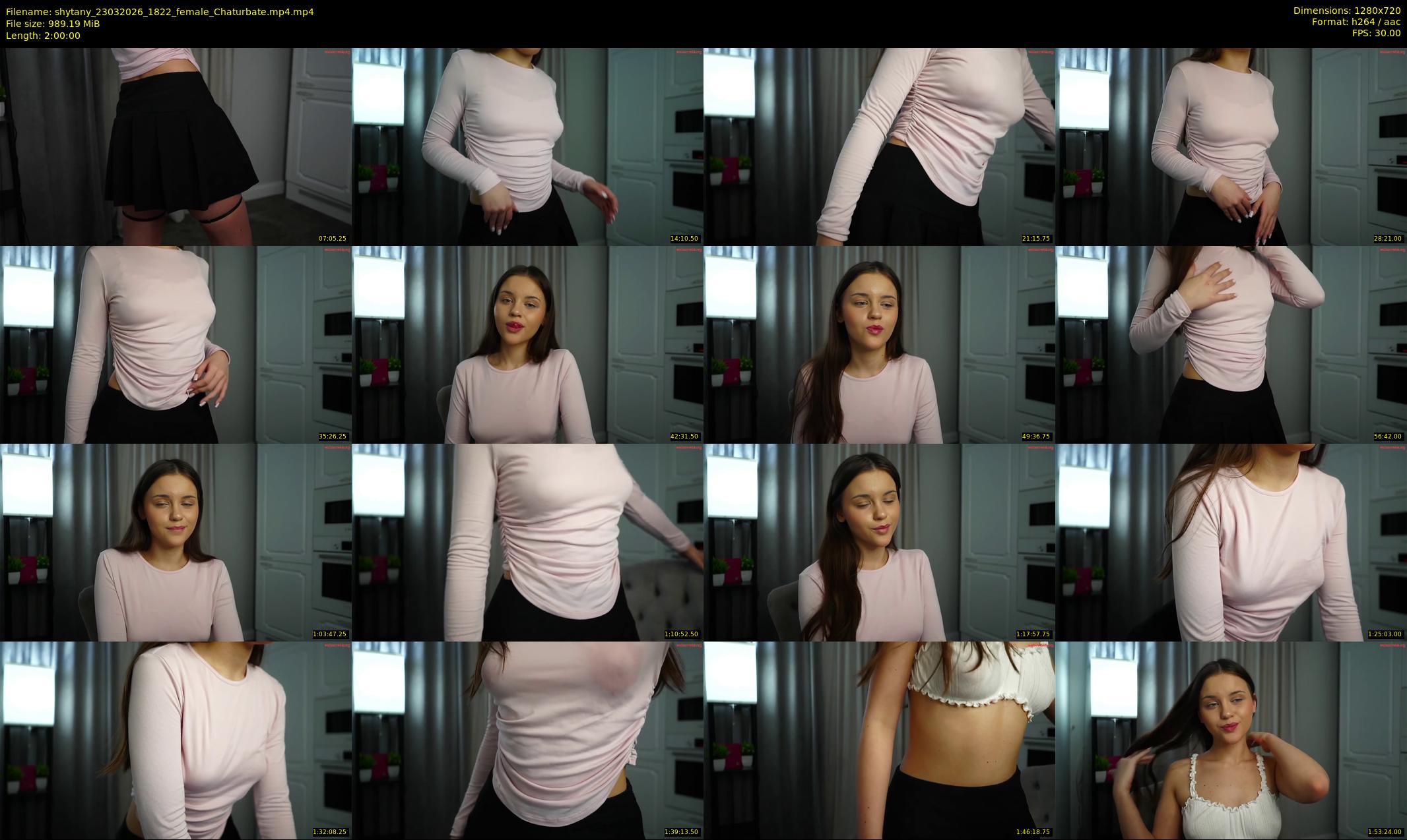 shytany — 120 minute Chaturbate female cam show recording, 720p, Mar 23, 2026