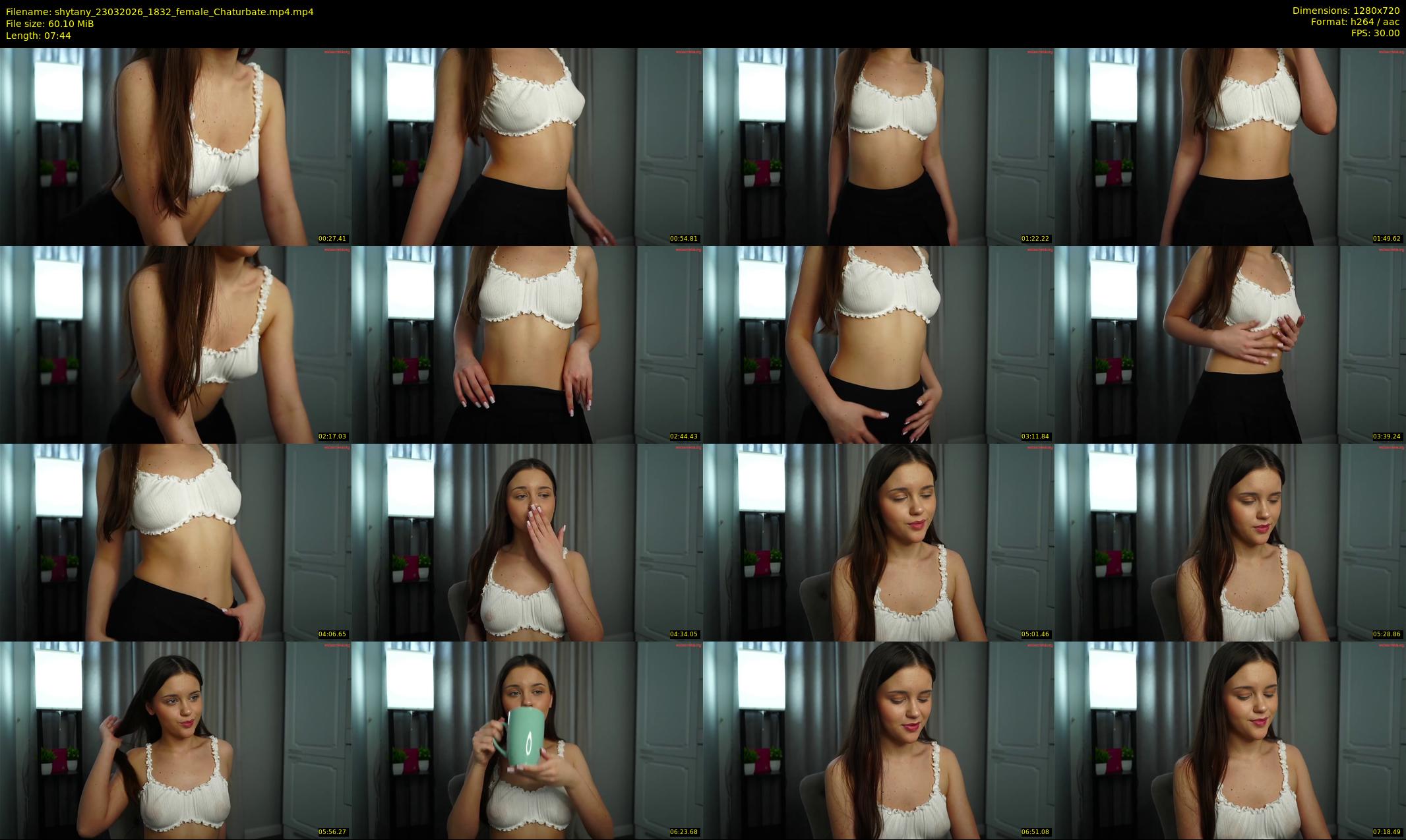 shytany — 8 minute Chaturbate female cam show recording, 720p, Mar 23, 2026
