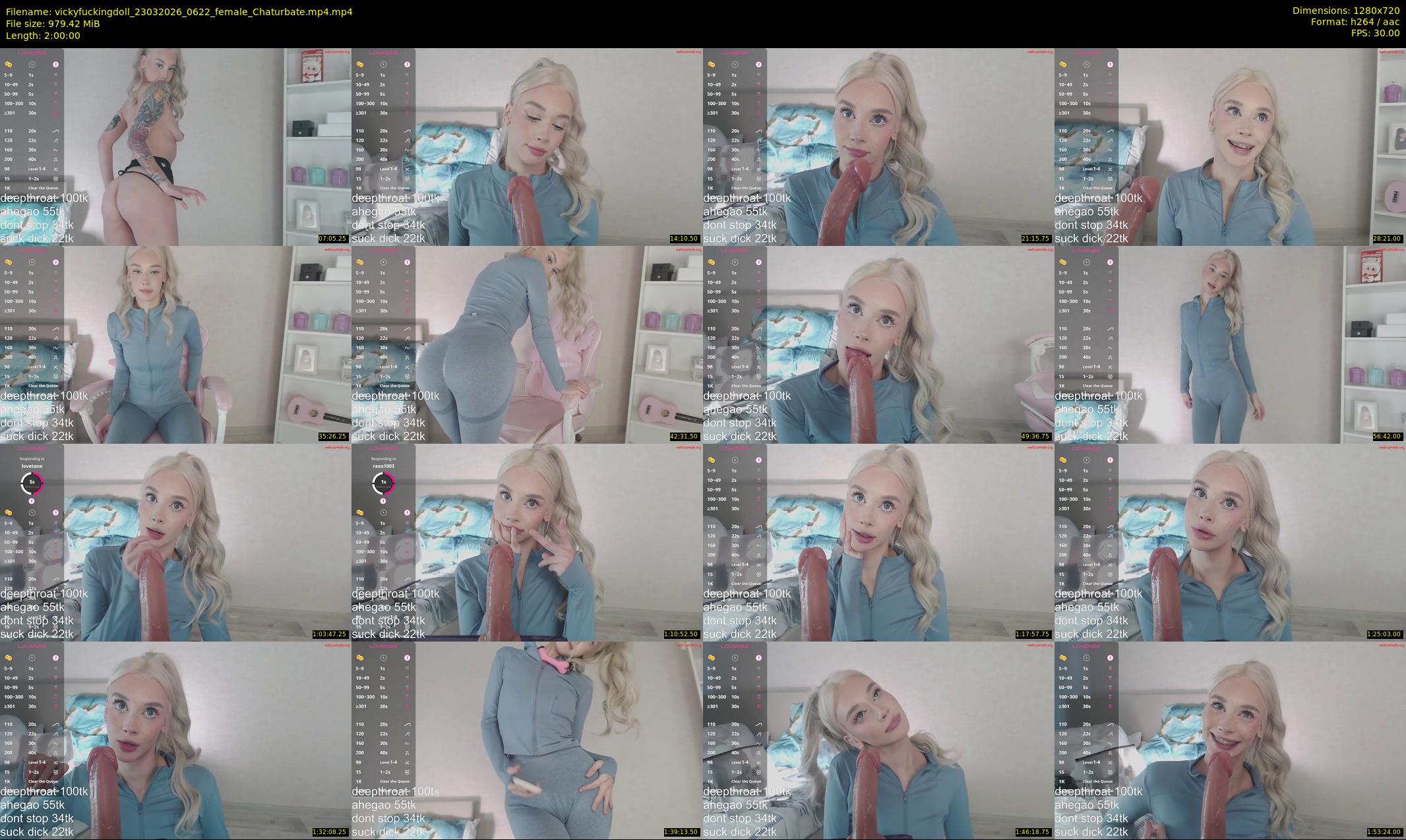 vickyfuckingdoll — 120 minute Chaturbate female cam show recording, 720p, Mar 23, 2026