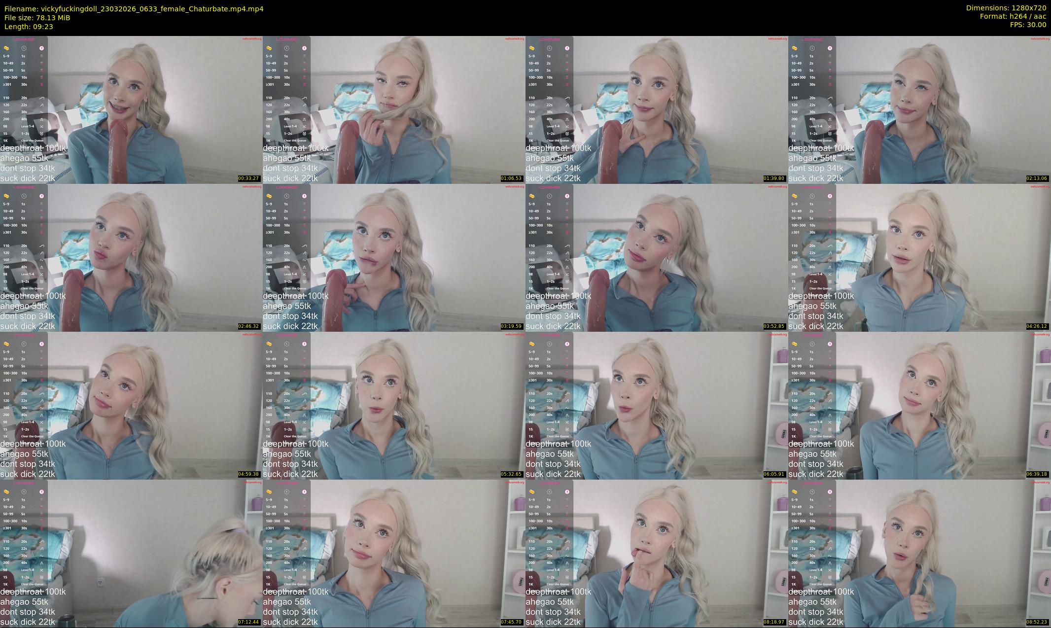 vickyfuckingdoll — 10 minute Chaturbate female cam show recording, 720p, Mar 23, 2026