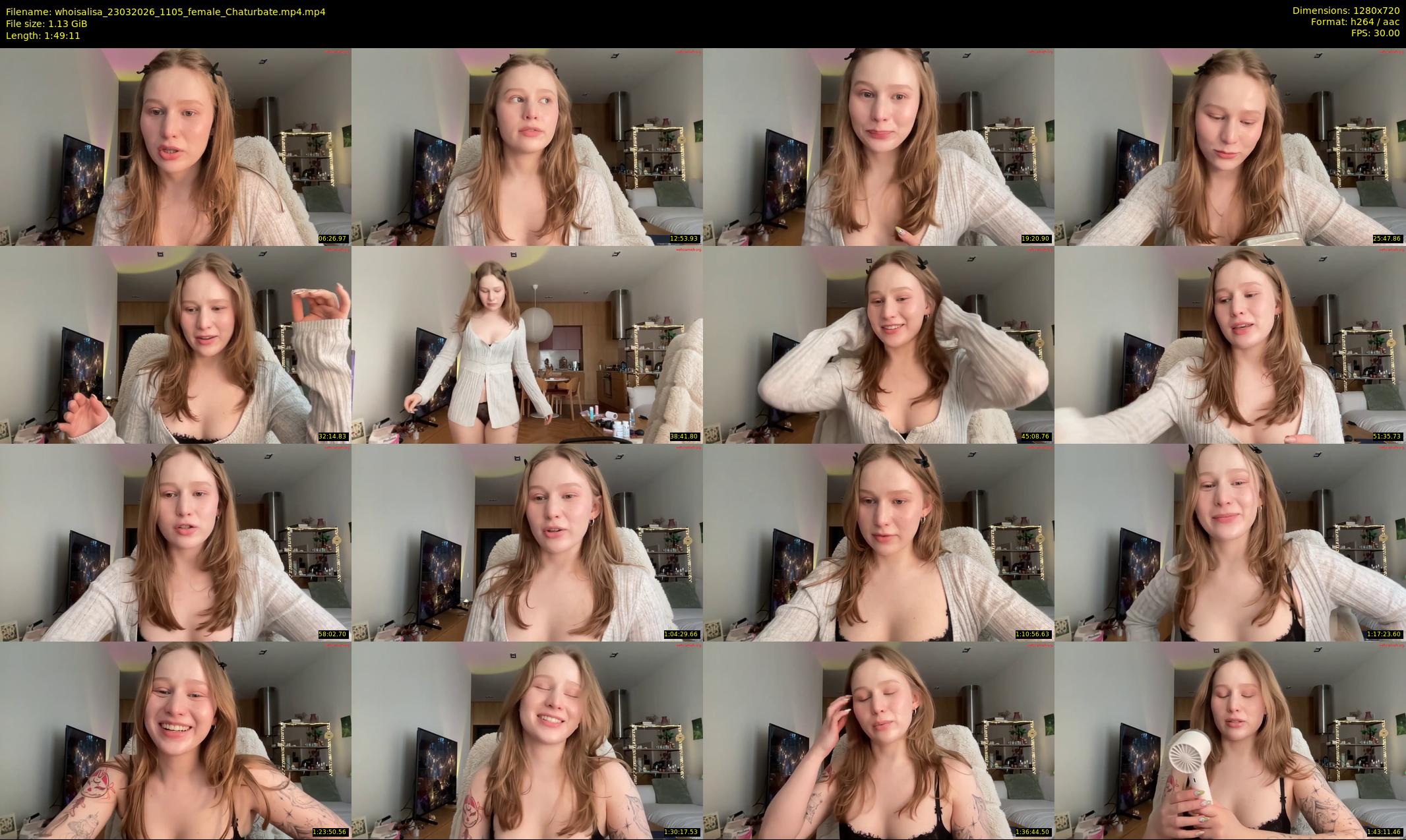 whoisalisa — 110 minute Chaturbate female cam show recording, 720p, Mar 23, 2026