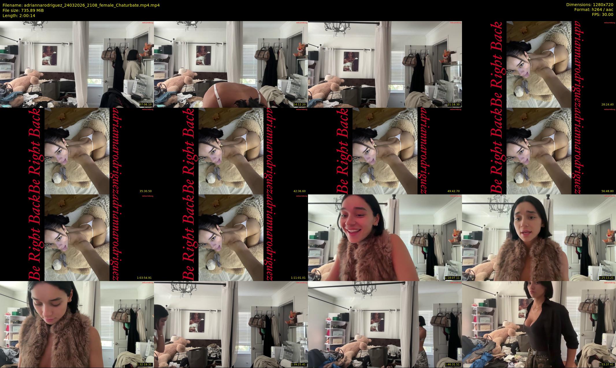 adriannarodriguez — 121 minute Chaturbate female cam show recording, 720p, Mar 24, 2026
