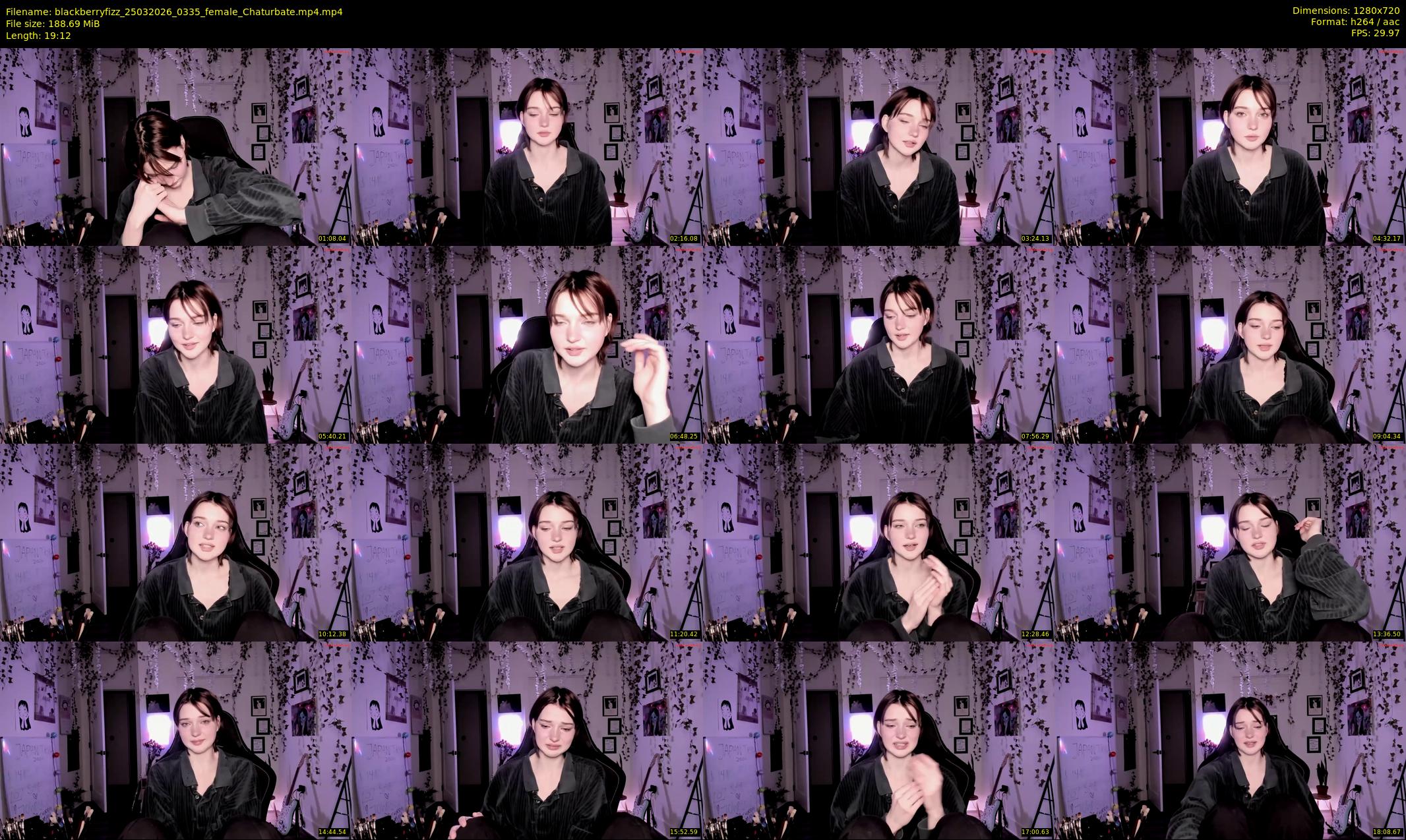 blackberryfizz — 20 minute Chaturbate female cam show recording, 720p, Mar 25, 2026