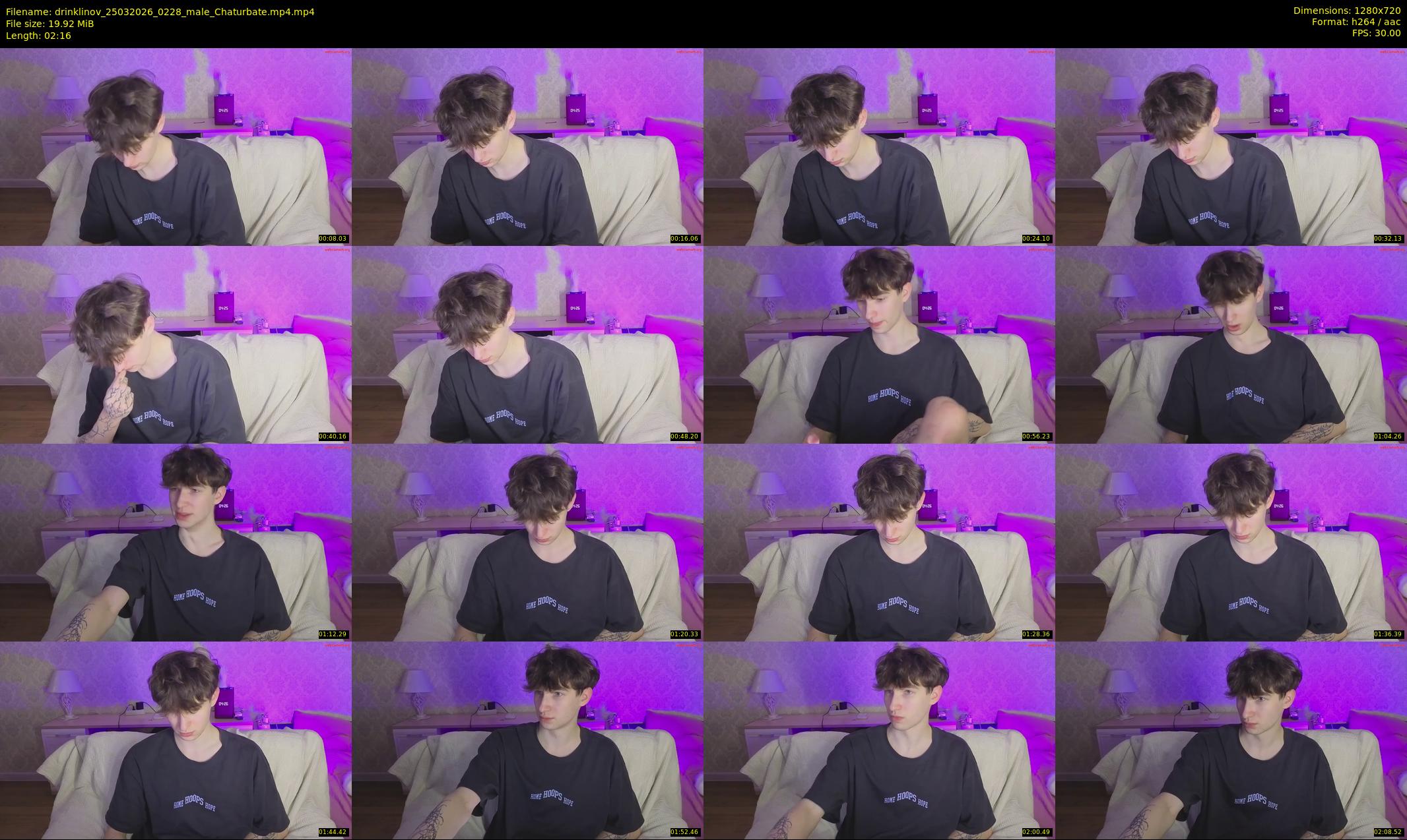 drinklinov — 3 minute Chaturbate male cam show recording, 720p, Mar 25, 2026
