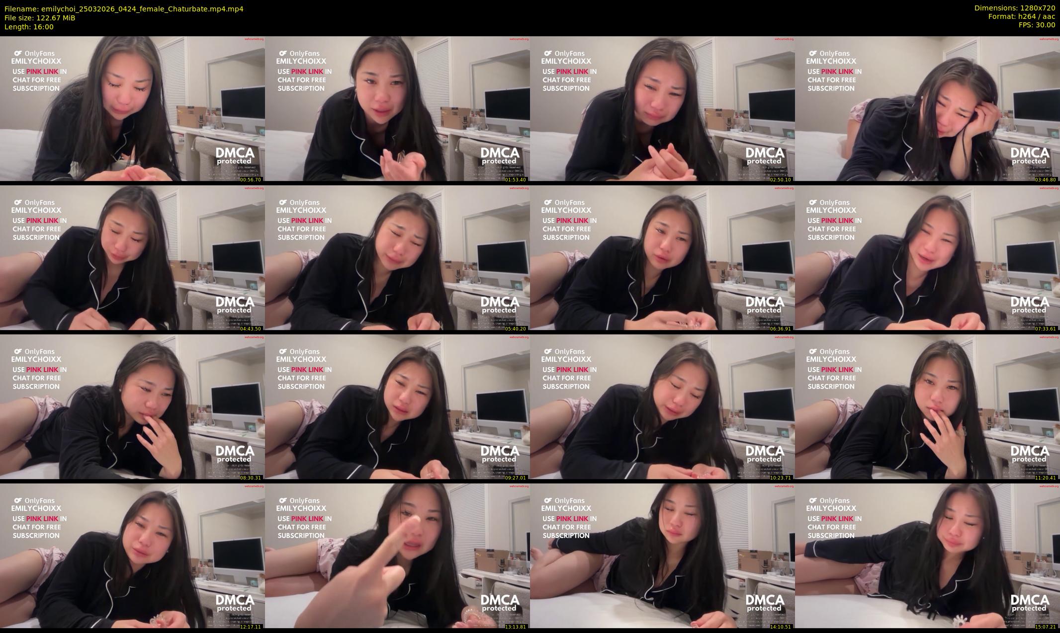 emilychoi — 16 minute Chaturbate female cam show recording, 720p, Mar 25, 2026