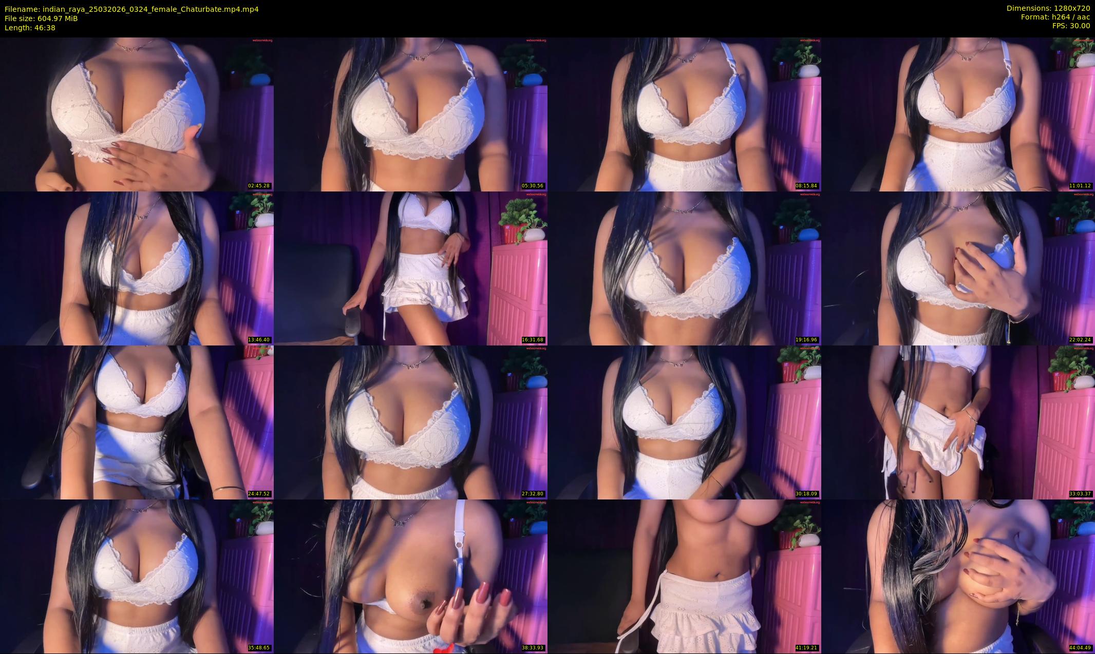 indian_raya — 47 minute Chaturbate female cam show recording, 720p, Mar 25, 2026