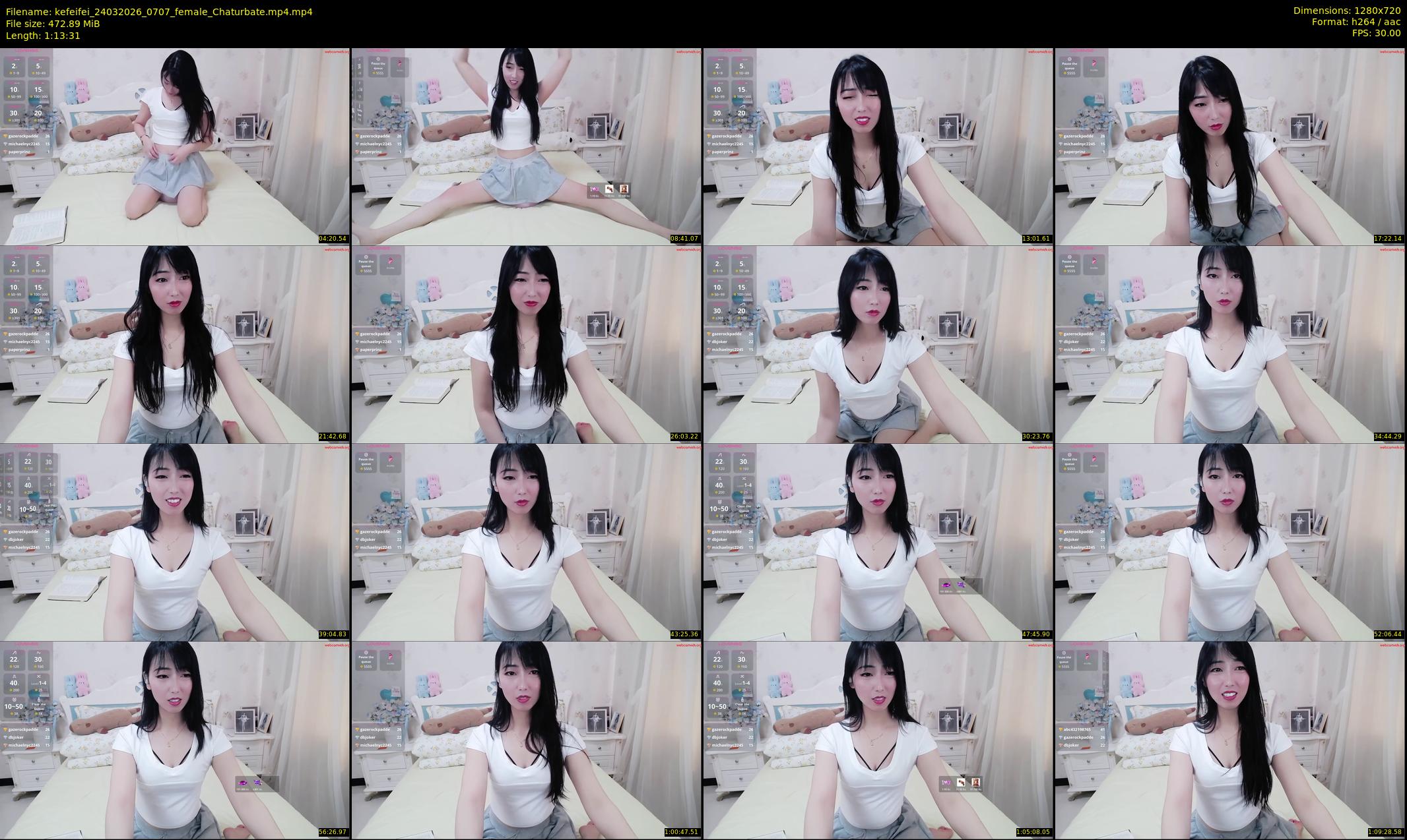 kefeifei — 74 minute Chaturbate female cam show recording, 720p, Mar 24, 2026