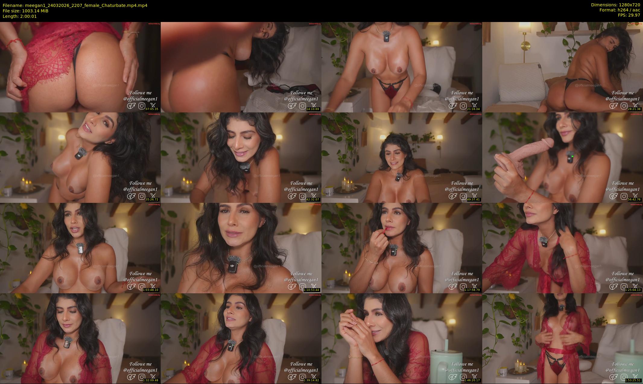 meegan1 — 121 minute Chaturbate female cam show recording, 720p, Mar 24, 2026