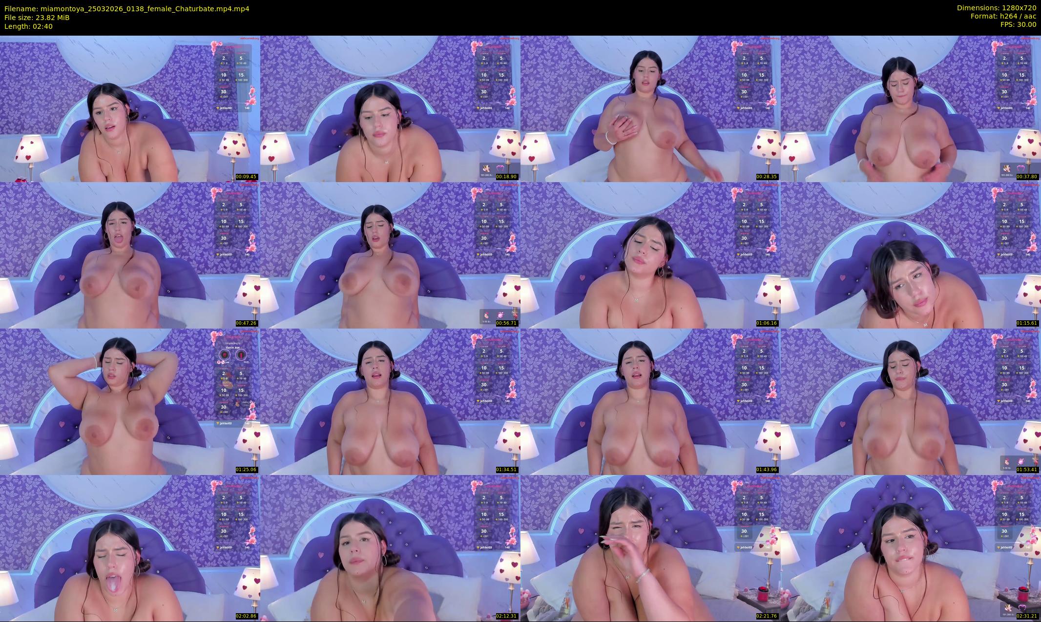 miamontoya — 3 minute Chaturbate female cam show recording, 720p, Mar 25, 2026