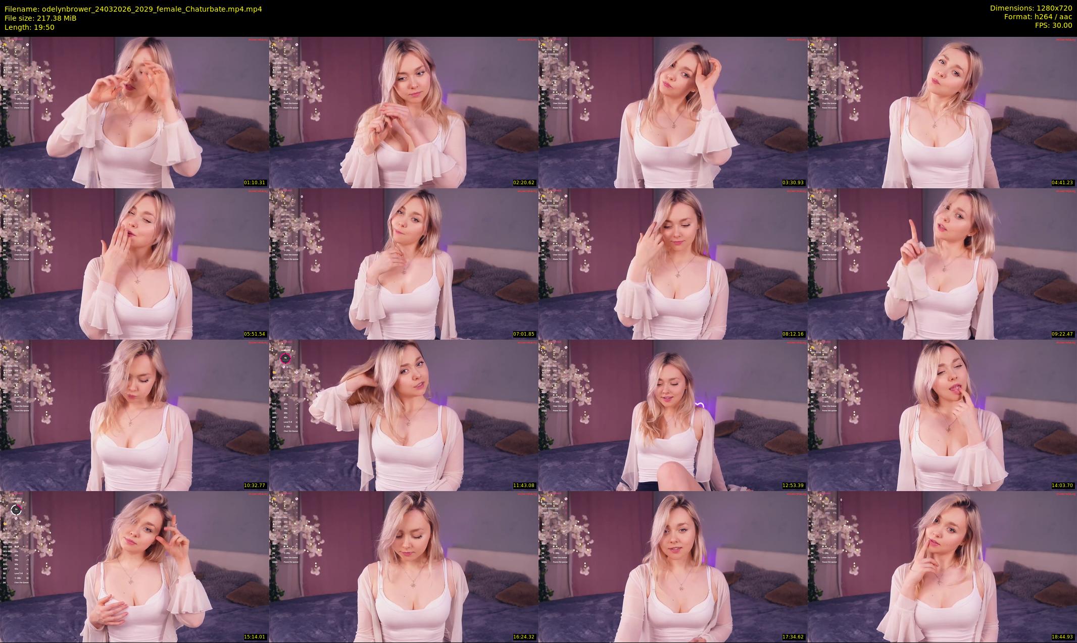 odelynbrower — 20 minute Chaturbate female cam show recording, 720p, Mar 24, 2026