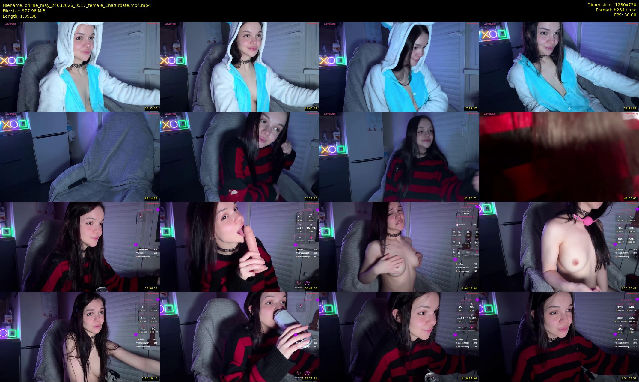 online_may — 100 minute Chaturbate female cam show recording, 720p, Mar 24, 2026