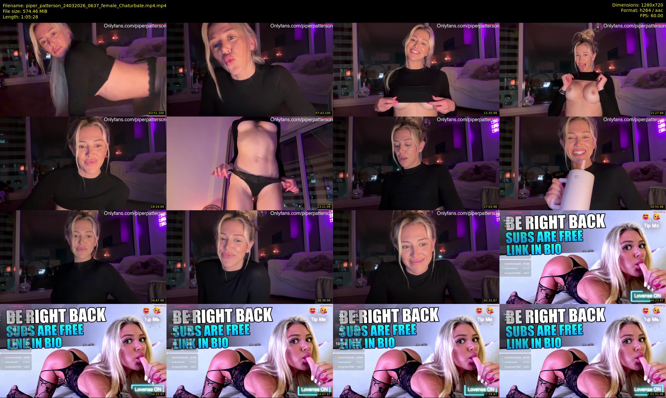 piper_patterson — 66 minute Chaturbate female cam show recording, 720p, Mar 24, 2026