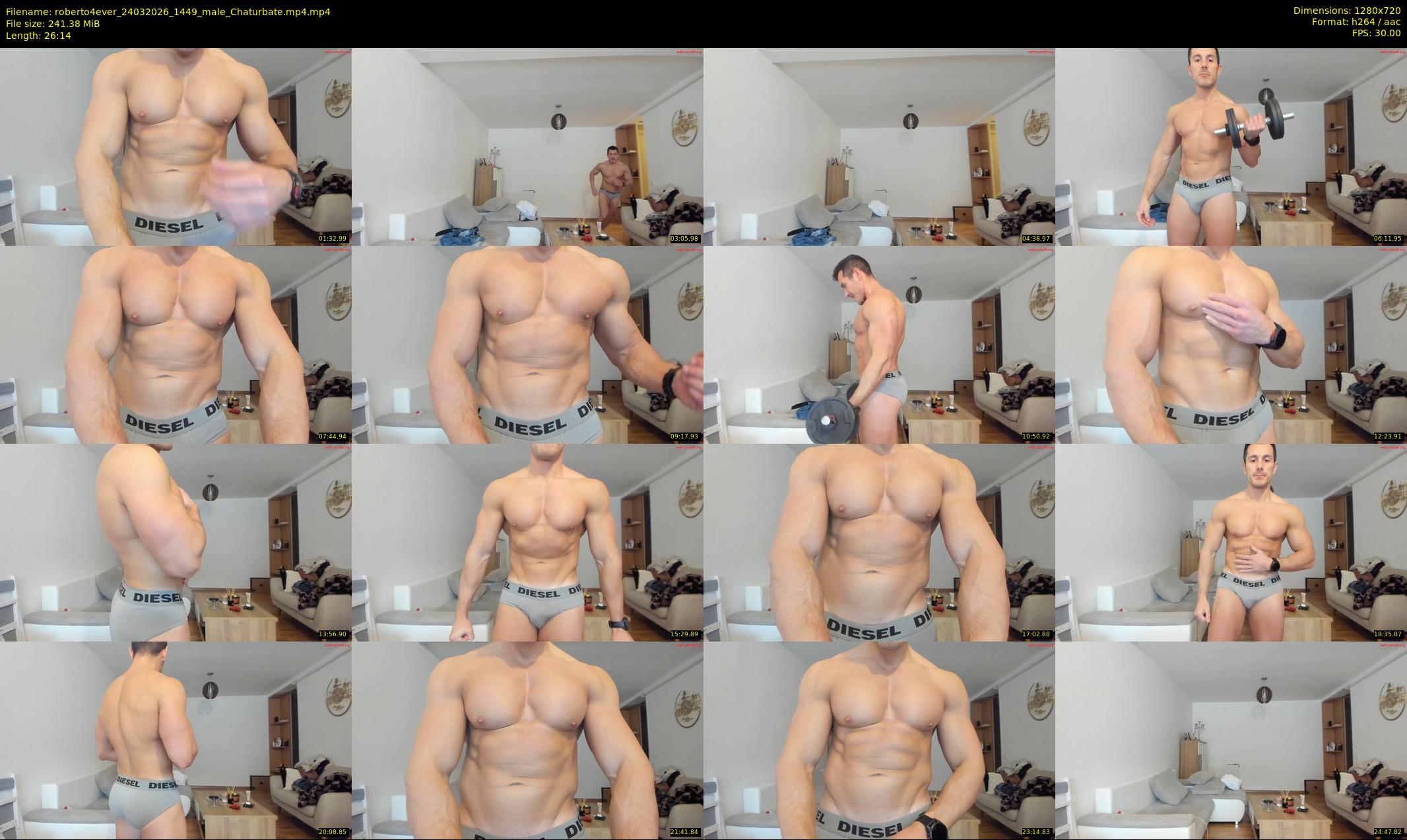 roberto4ever — 27 minute Chaturbate male cam show recording, 720p, Mar 24, 2026