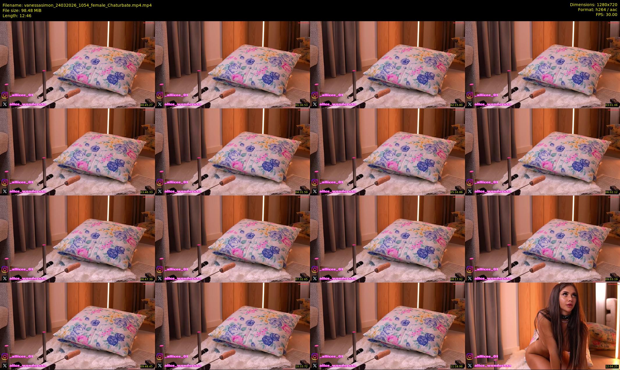 vanessasimon — 13 minute Chaturbate female cam show recording, 720p, Mar 24, 2026