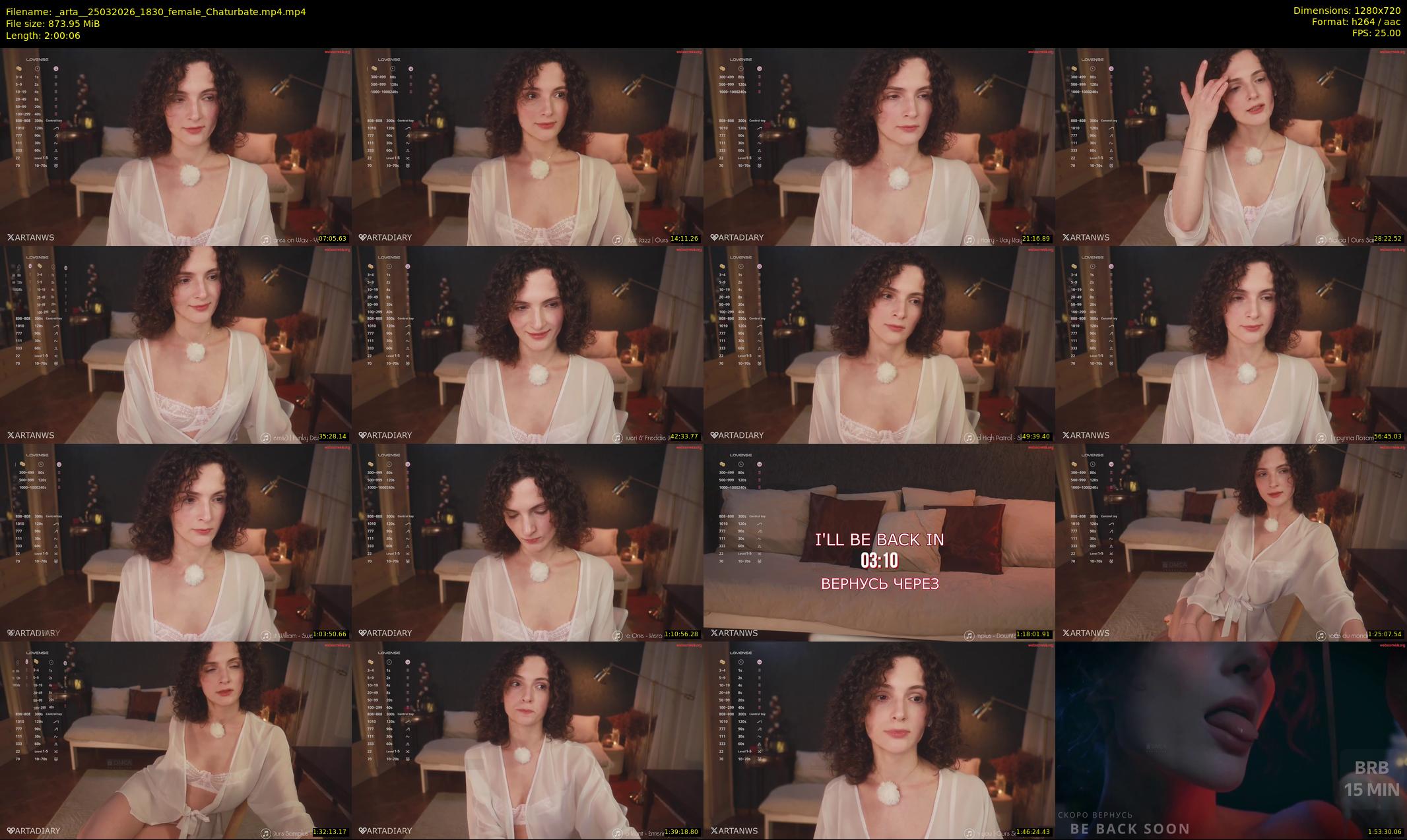 _arta_ — 121 minute Chaturbate female cam show recording, 720p, Mar 25, 2026