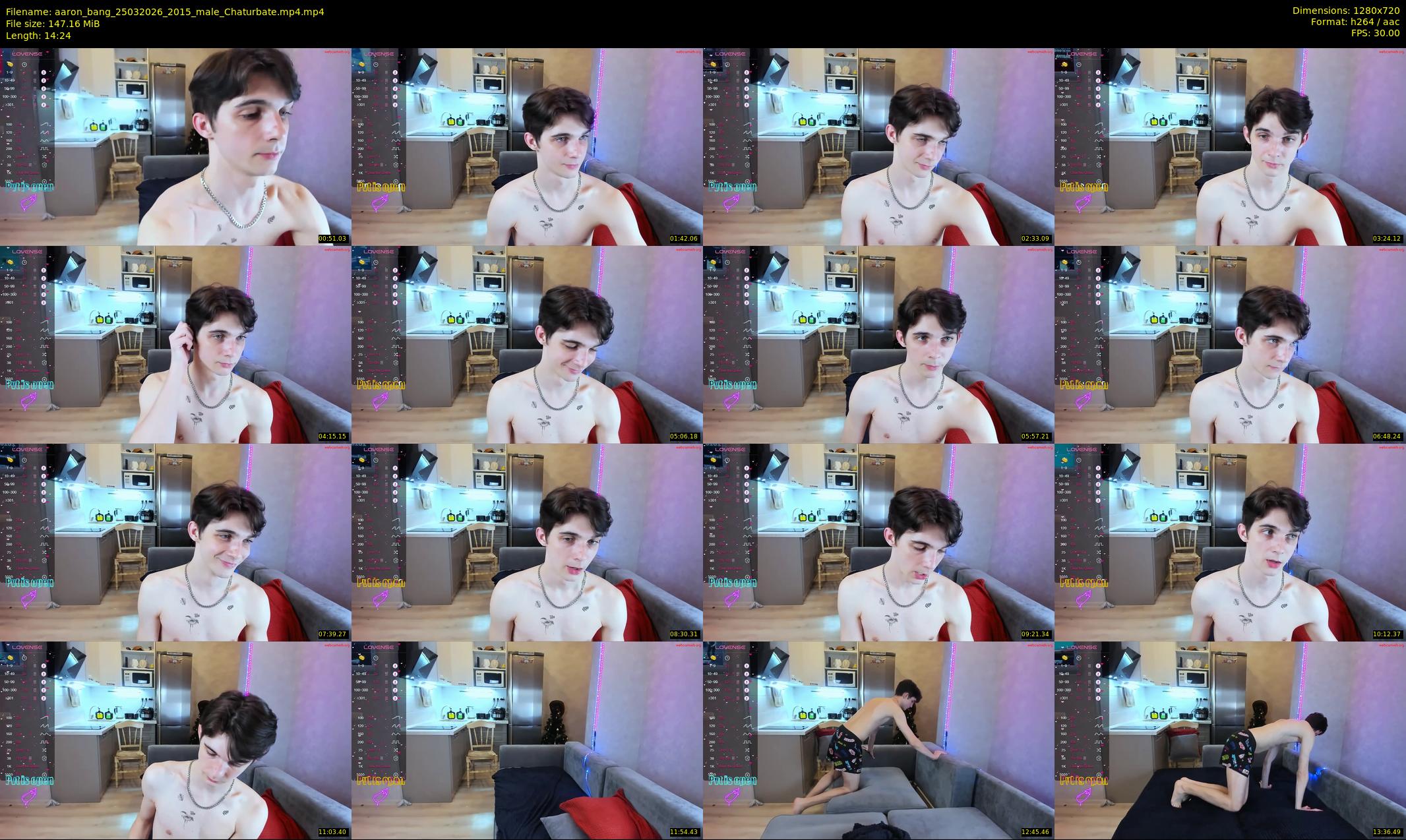 aaron_bang — 15 minute Chaturbate male cam show recording, 720p, Mar 25, 2026
