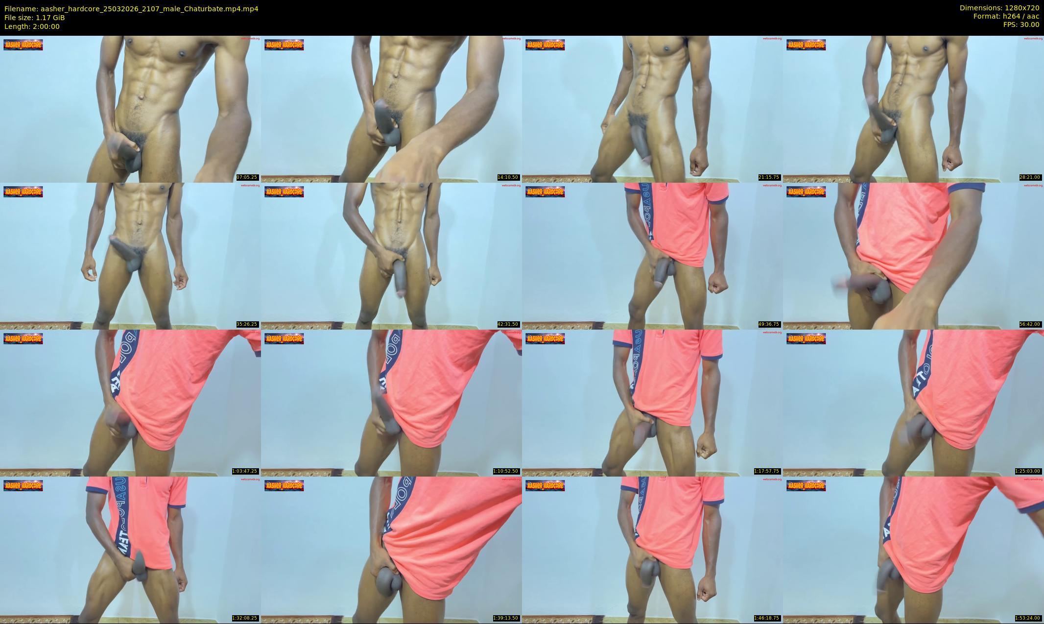 aasher_hardcore — 120 minute Chaturbate male cam show recording, 720p, Mar 25, 2026