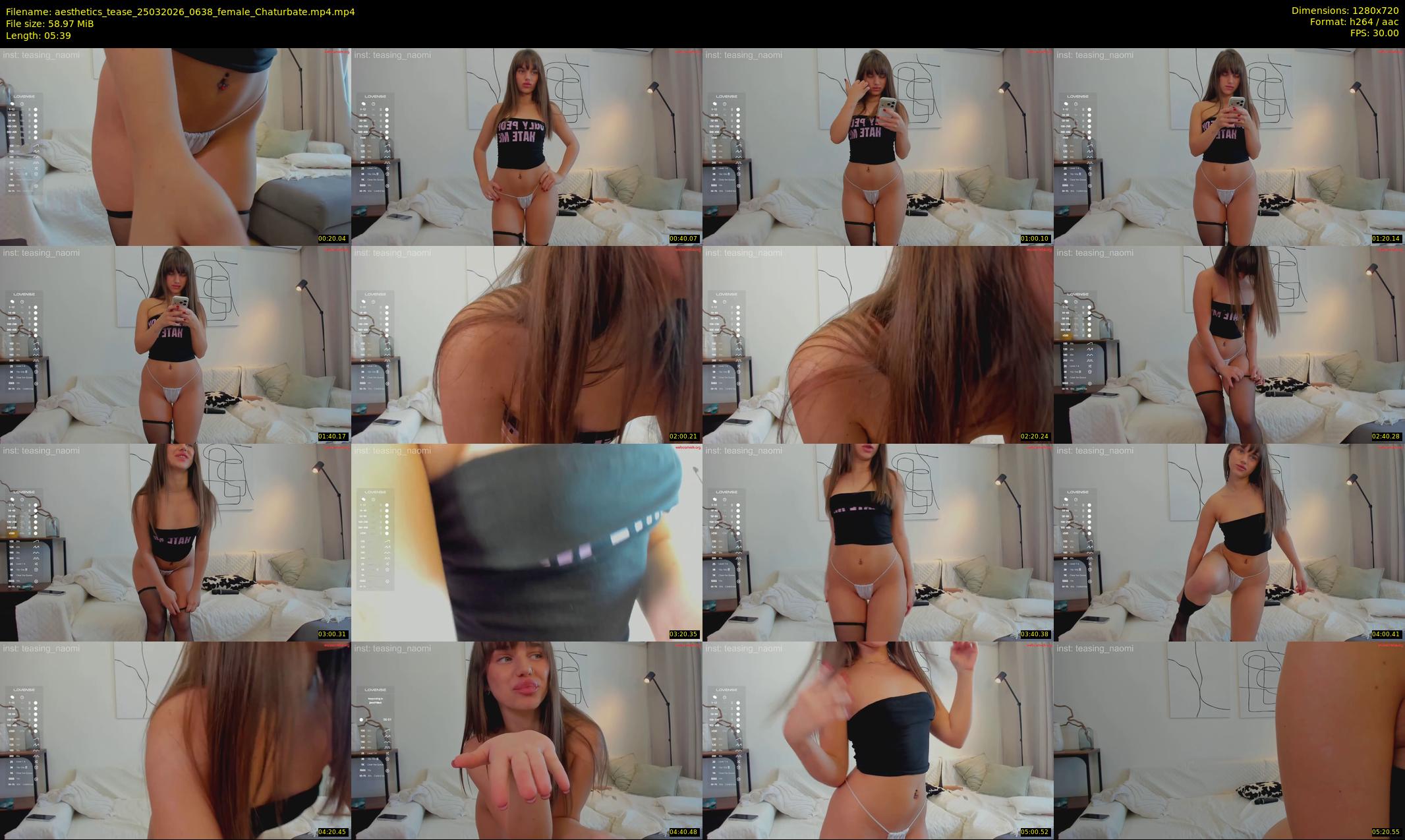 aesthetics_tease — 6 minute Chaturbate female cam show recording, 720p, Mar 25, 2026