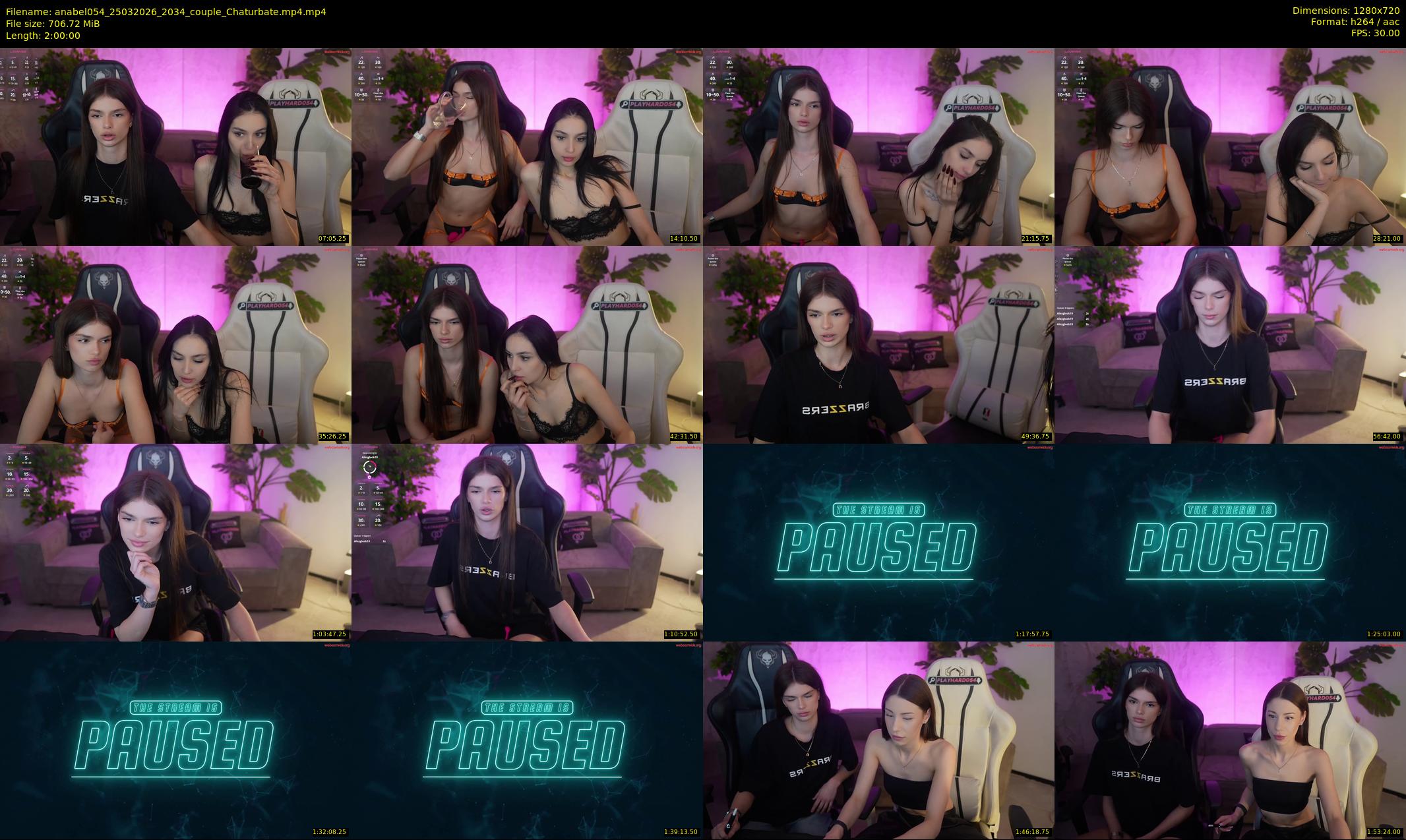 anabel054 — 120 minute Chaturbate female cam show recording, 720p, Mar 25, 2026
